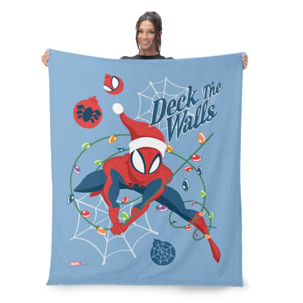 Marvel Spider-Man Deck The Walls Silk Touch Throw Blanket 40×50 Inches