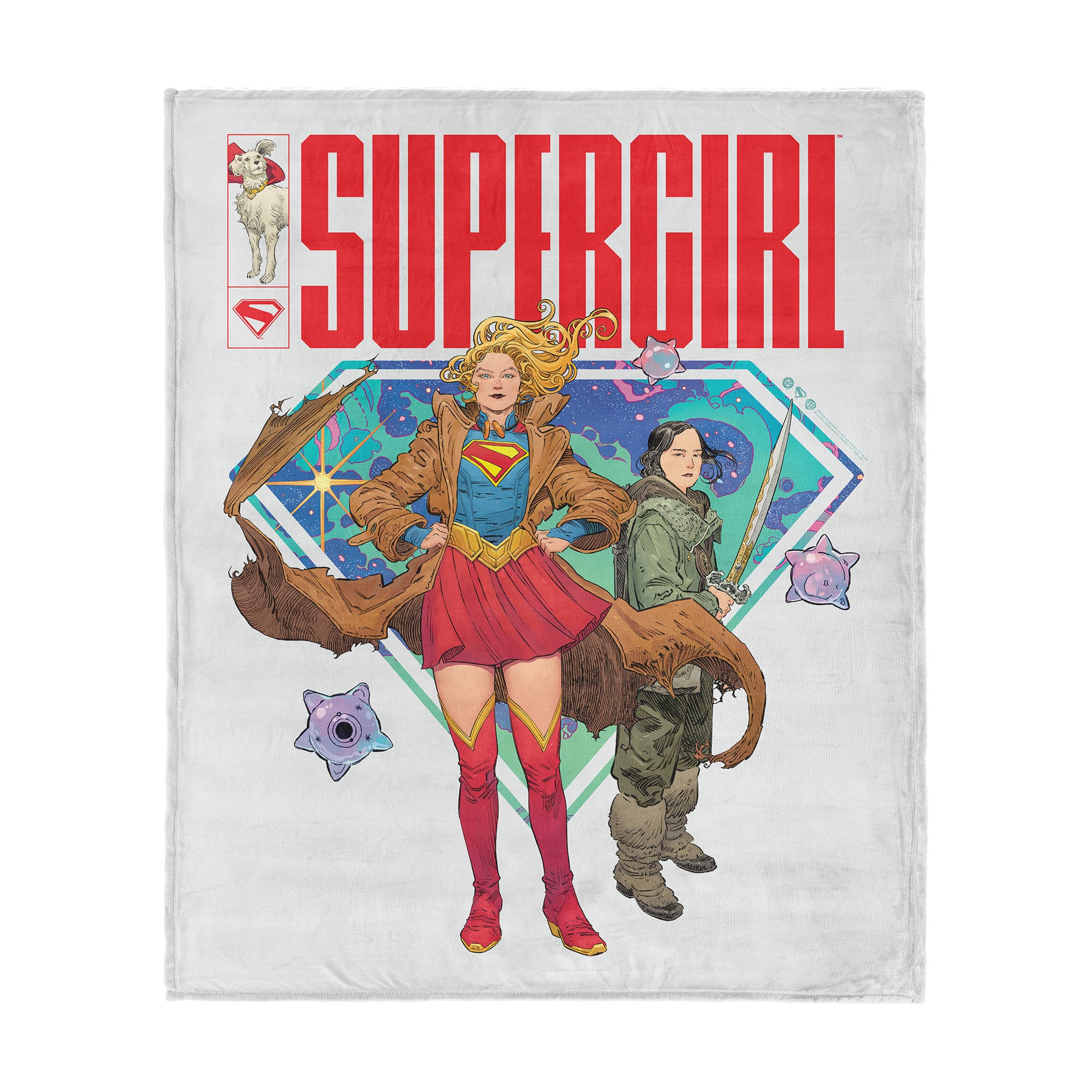 Warner Brothers Supergirl Save the Day Silk Touch Throw Blanket 50x60 inches