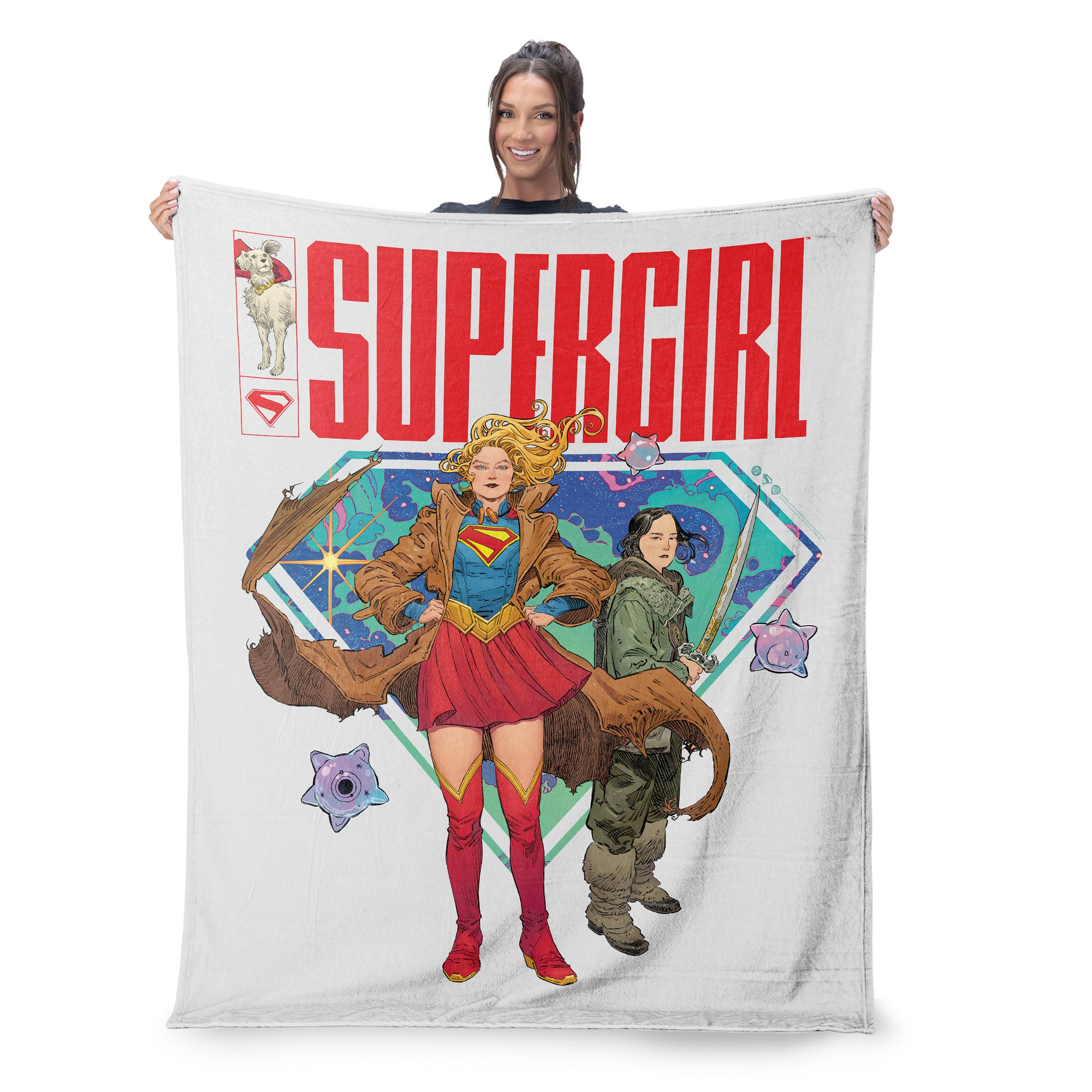 Warner Brothers Supergirl Save the Day Silk Touch Throw Blanket 50x60 inches