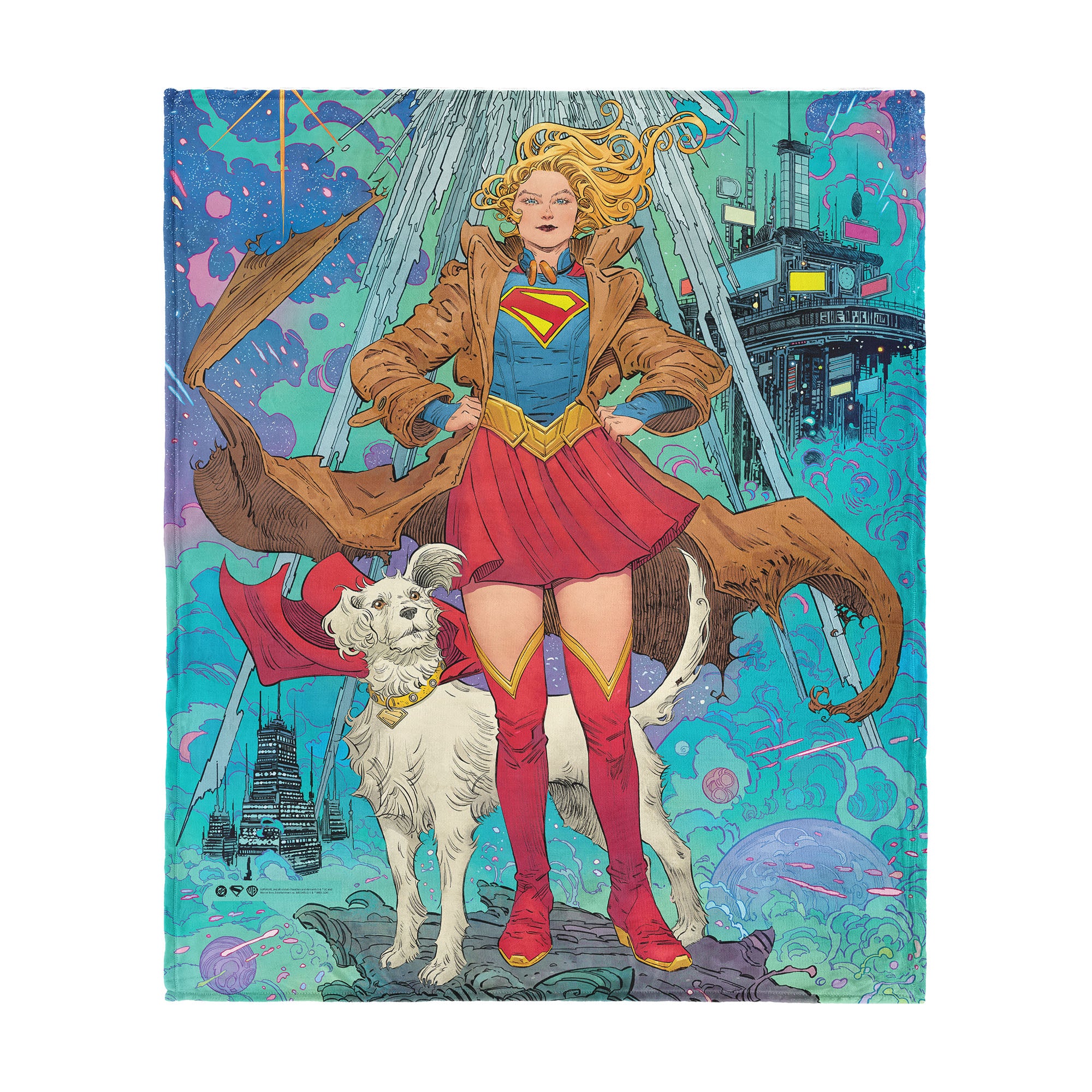 Warner Brothers Supergirl Supergirl Pose Silk Touch Throw Blanket 50x60 inches