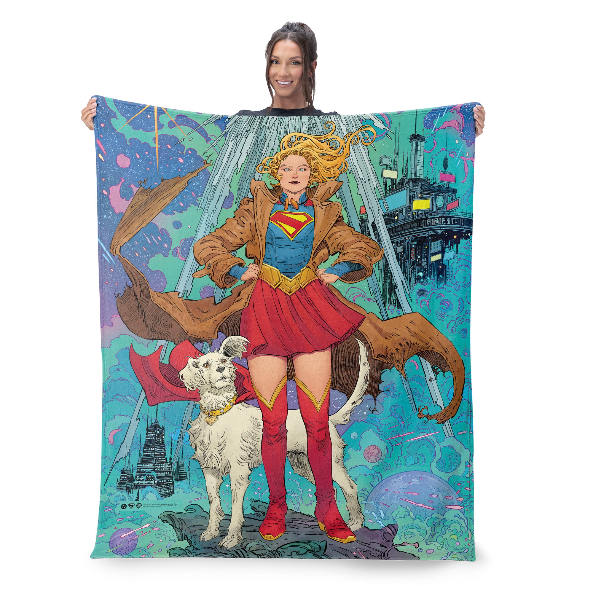 Warner Brothers Supergirl Supergirl Pose Silk Touch Throw Blanket 50x60 inches