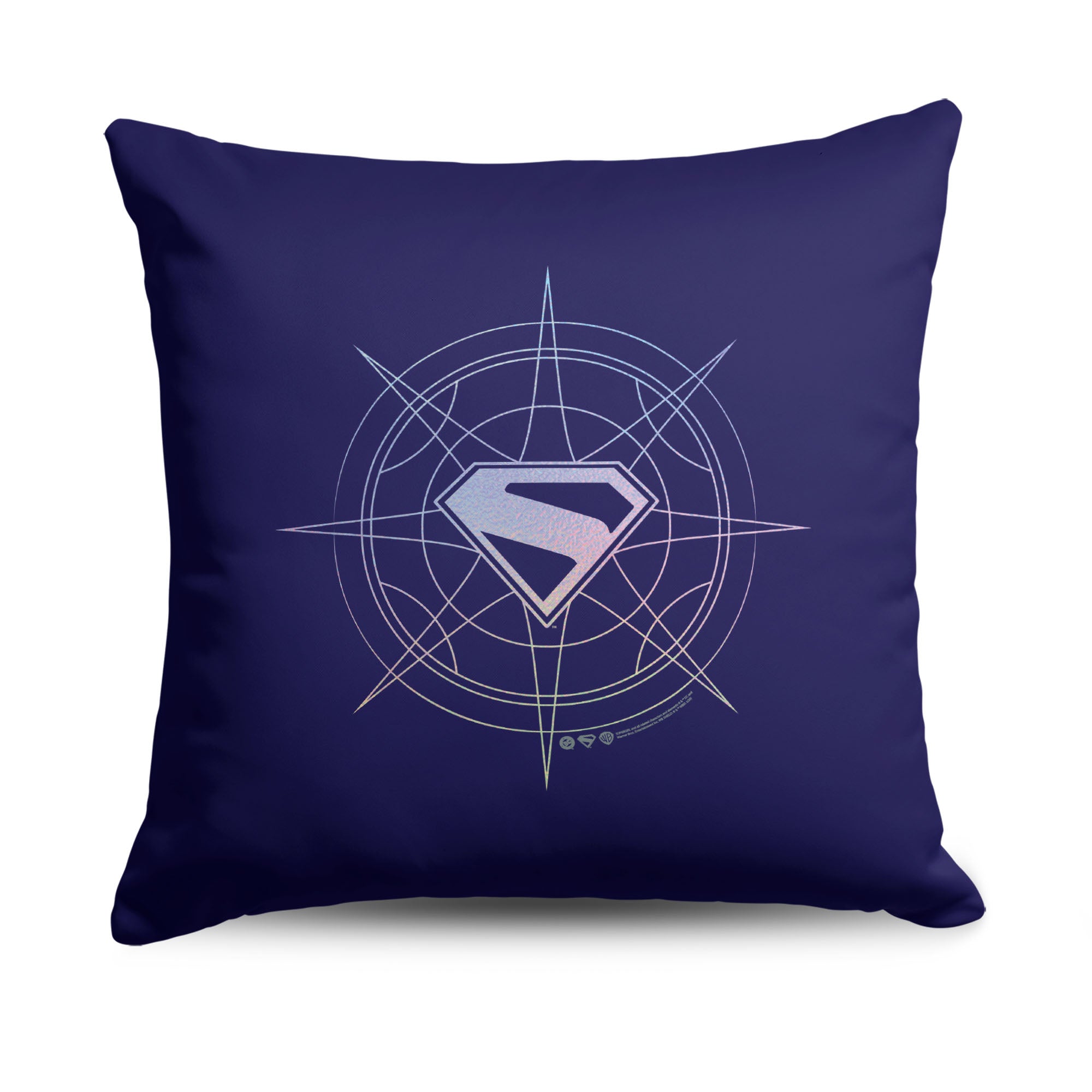 Warner Brothers Supergirl S Logo Throw Pillow 18x18 inches