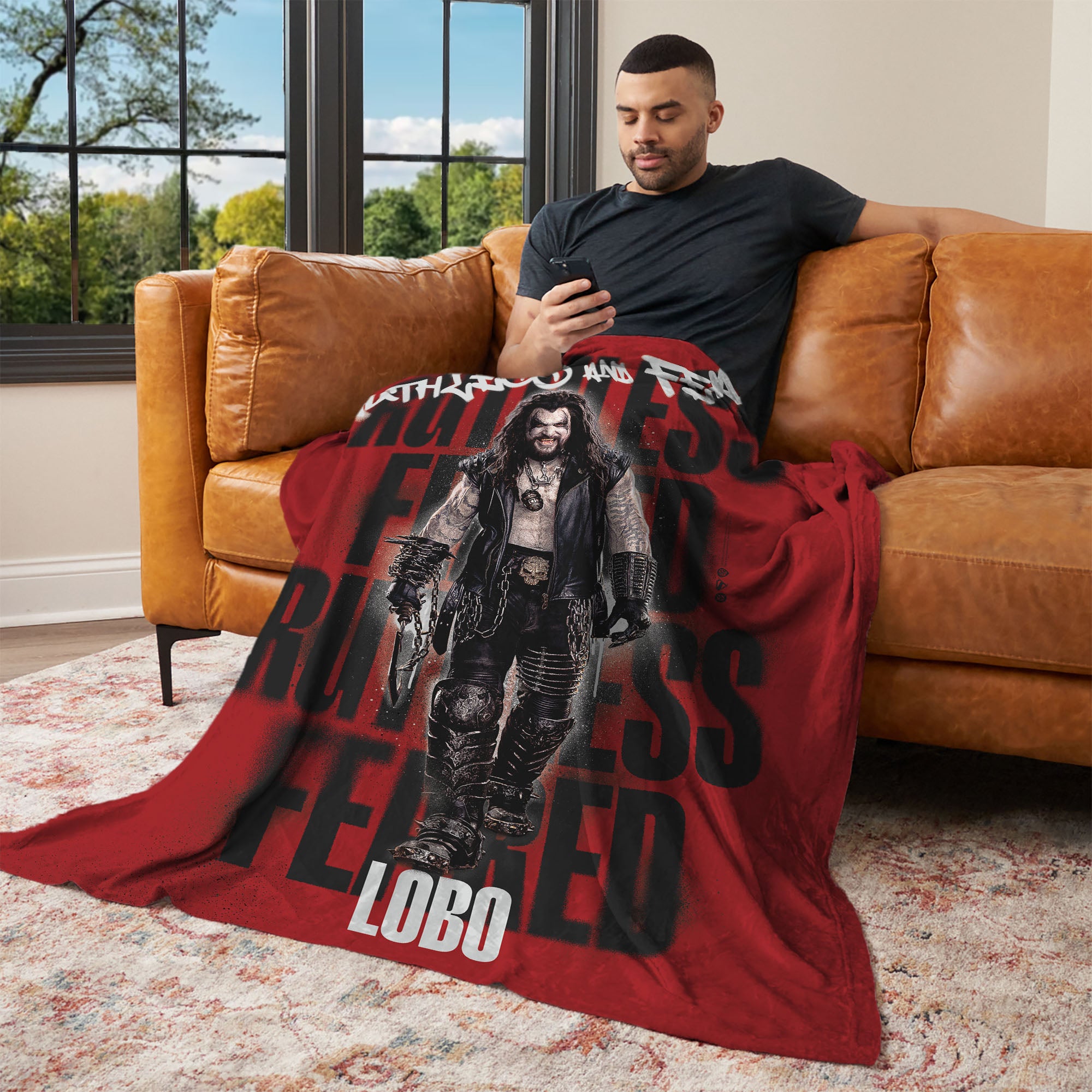 Warner Brothers Supergirl Ruthless and Fearless Silk Touch Throw Blanket 46x60 inches