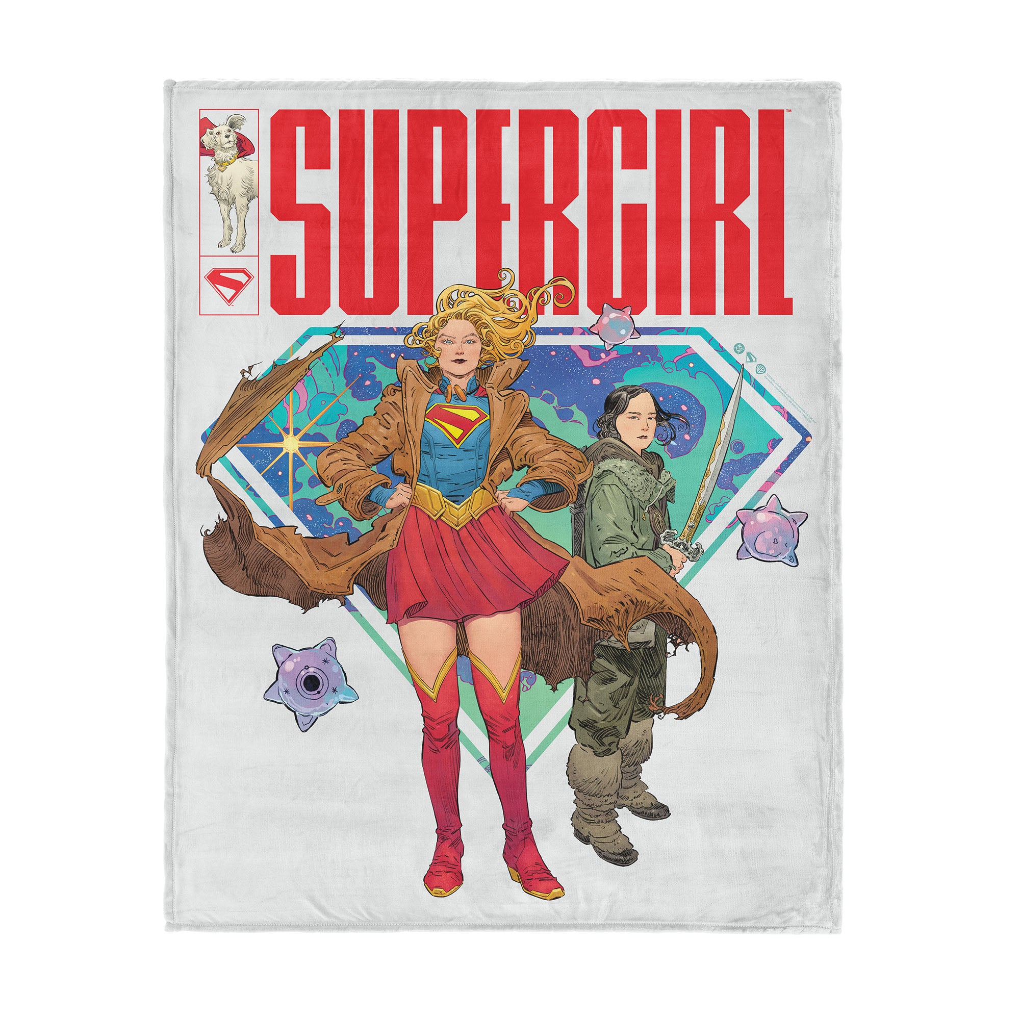 Warner Brothers Supergirl Save the Day Silk Touch Throw Blanket 46x60 inches