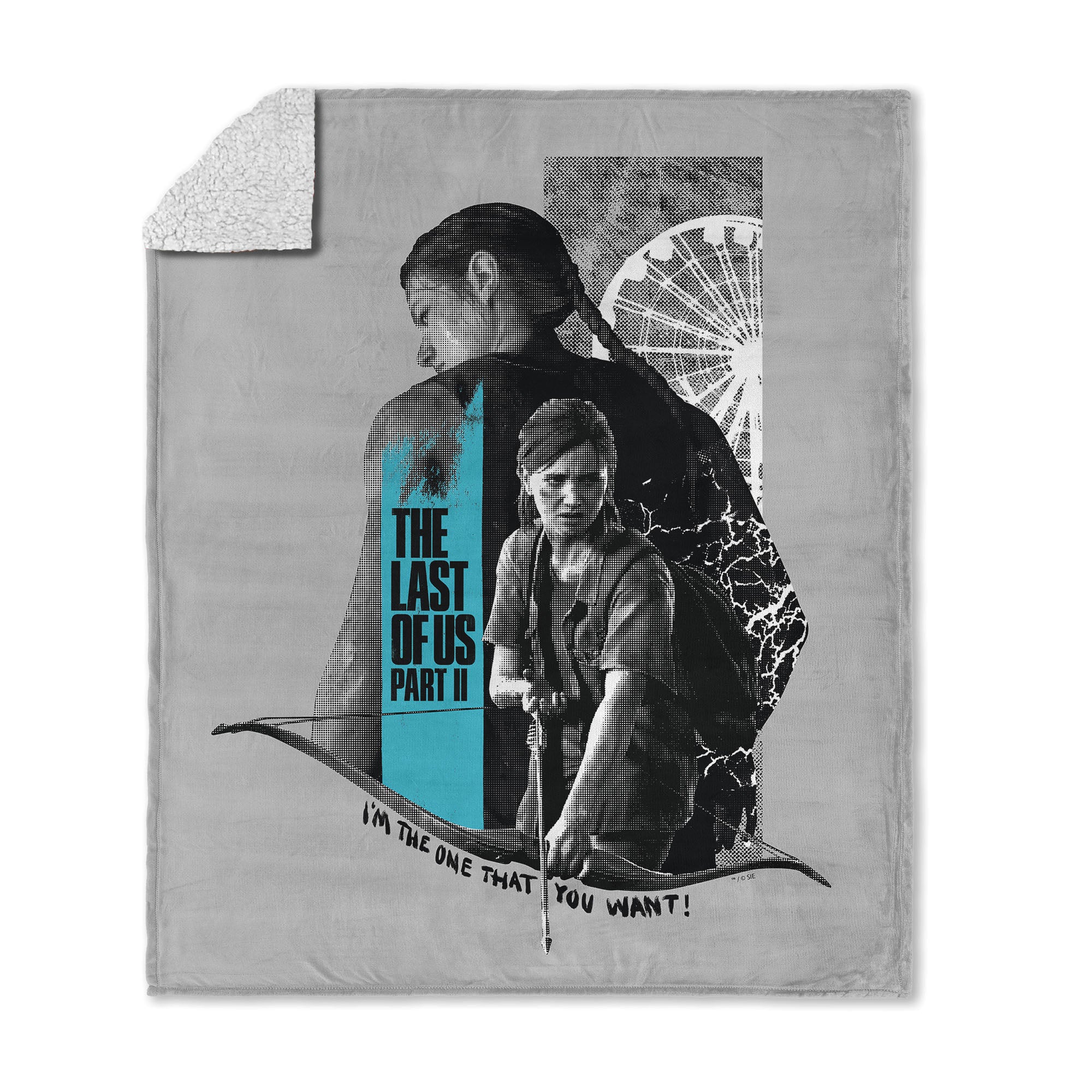 Sony The Last of Us One You Want Silk Touch Sherpa Throw Blanket 50x60 inches
