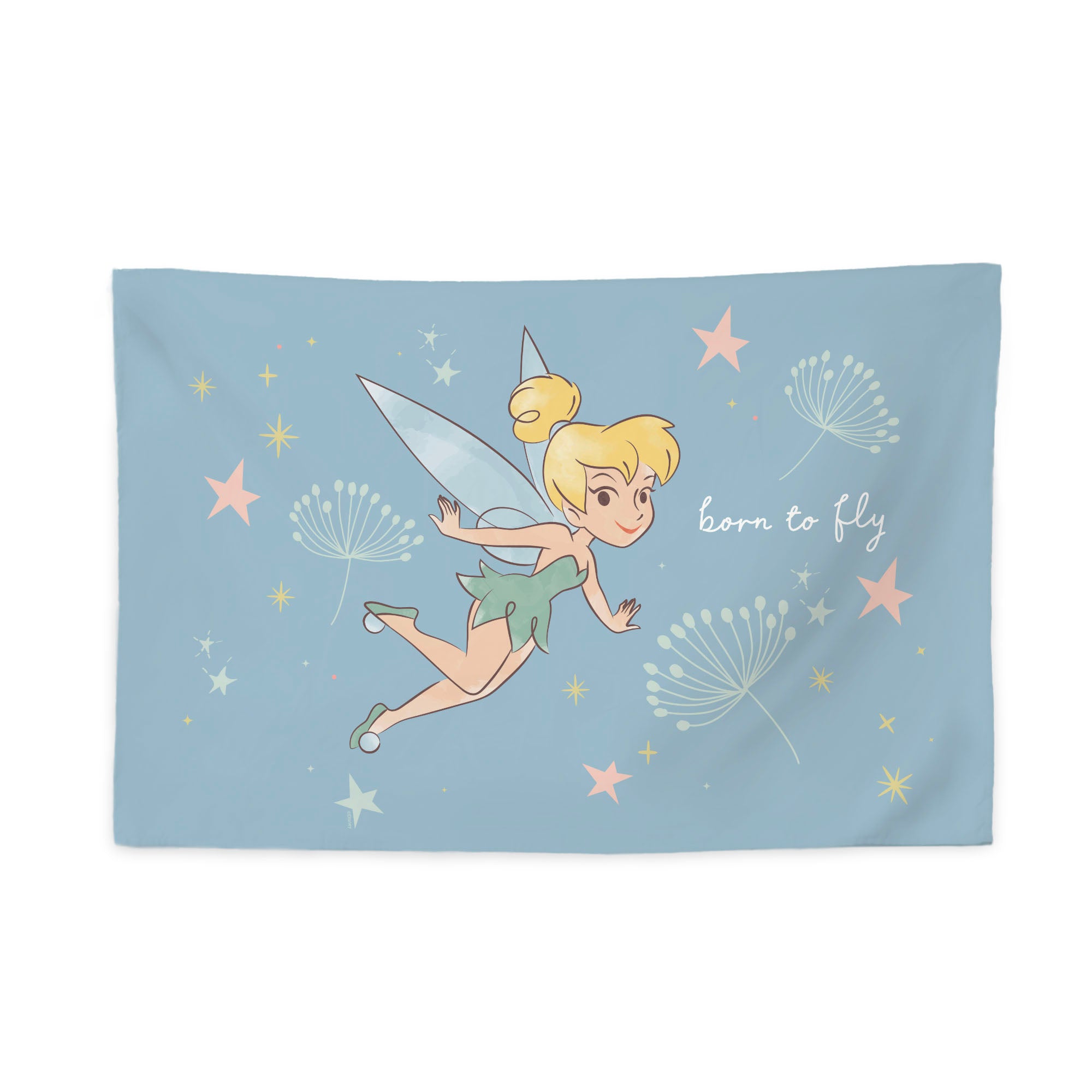 Disney Tinkerbell Tink Born to Fly Tapestry Wall Hanging 24x36 inches