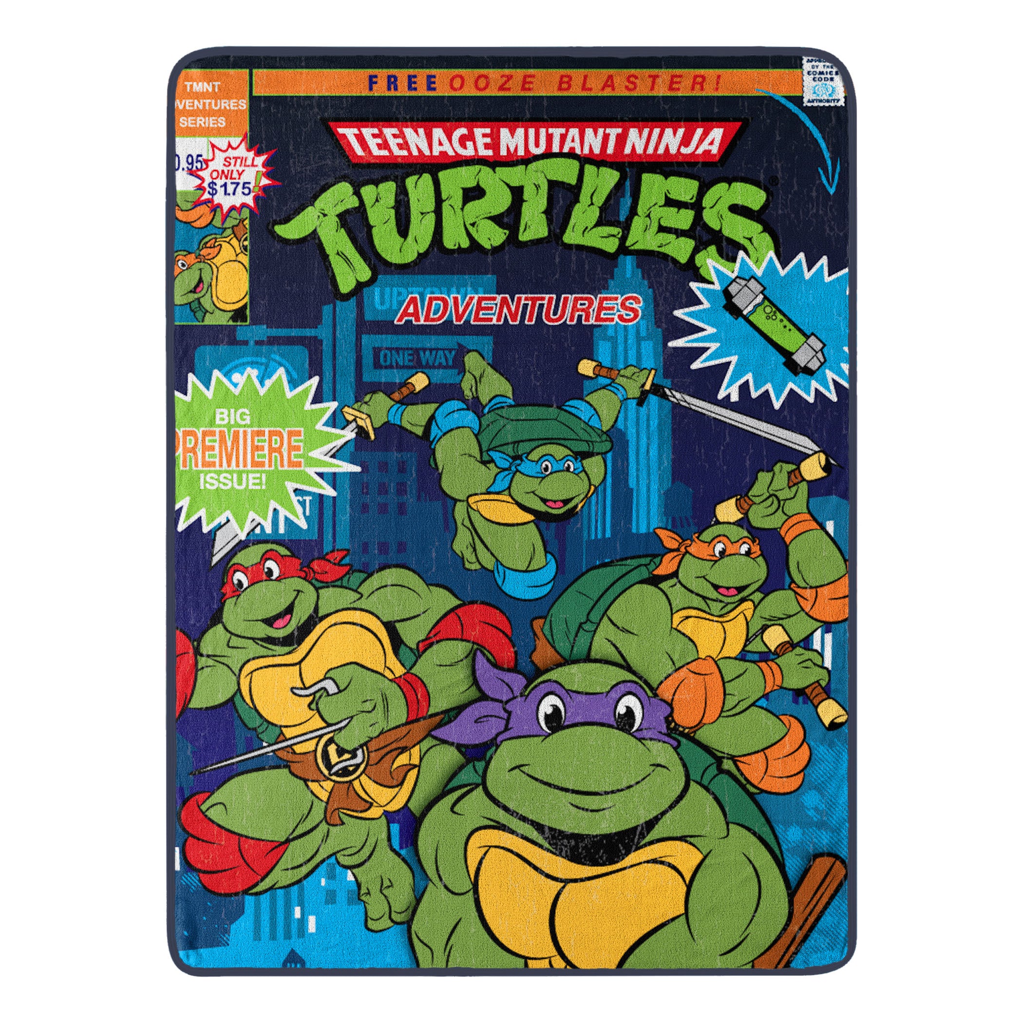 Nickelodeon Teenage Mutant Ninja Turtles Ooze Blaster Micro Raschel Throw Blanket 46x60 Inches