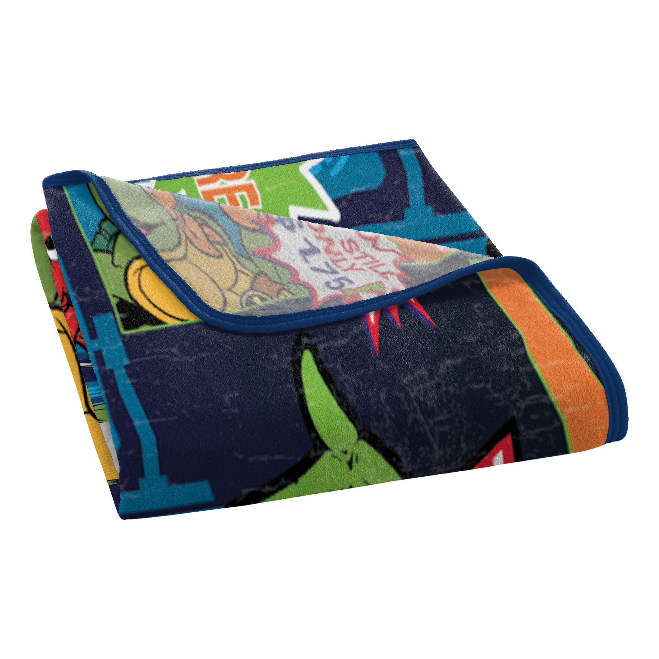 Nickelodeon Teenage Mutant Ninja Turtles Ooze Blaster Micro Raschel Throw Blanket 46x60 Inches