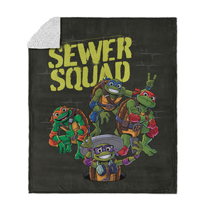 Nickelodeon Teenage Mutant Ninja Turtles Sewer Squad Silk Touch Sherpa Throw Blanket 50x60 inches