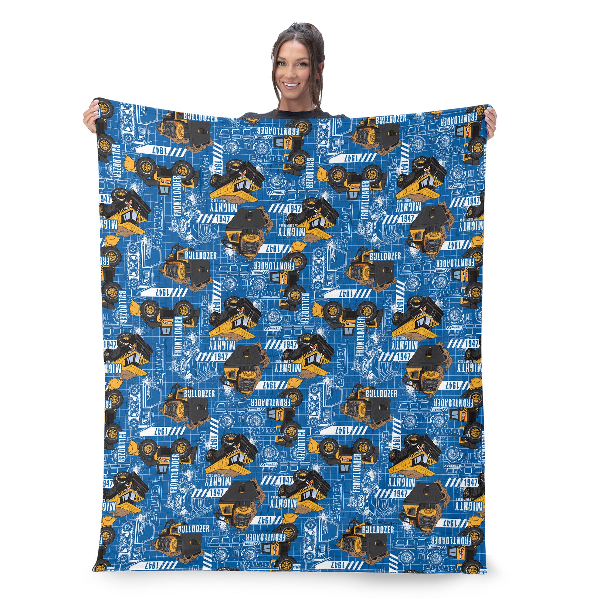 Tonka Hasbro Mighty Pattern Silk Touch Throw Blanket 50X60 Inches