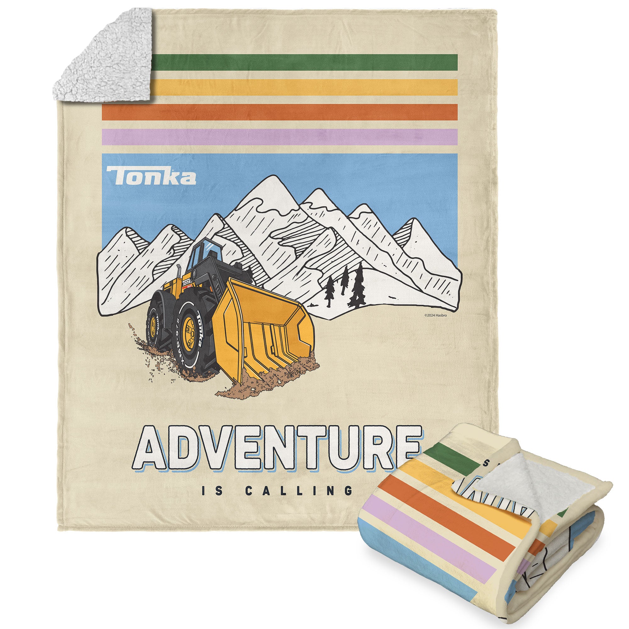 Tonka Hasbro Adventure is Calling Silk Touch Sherpa Throw Blanket 50X60 Inches