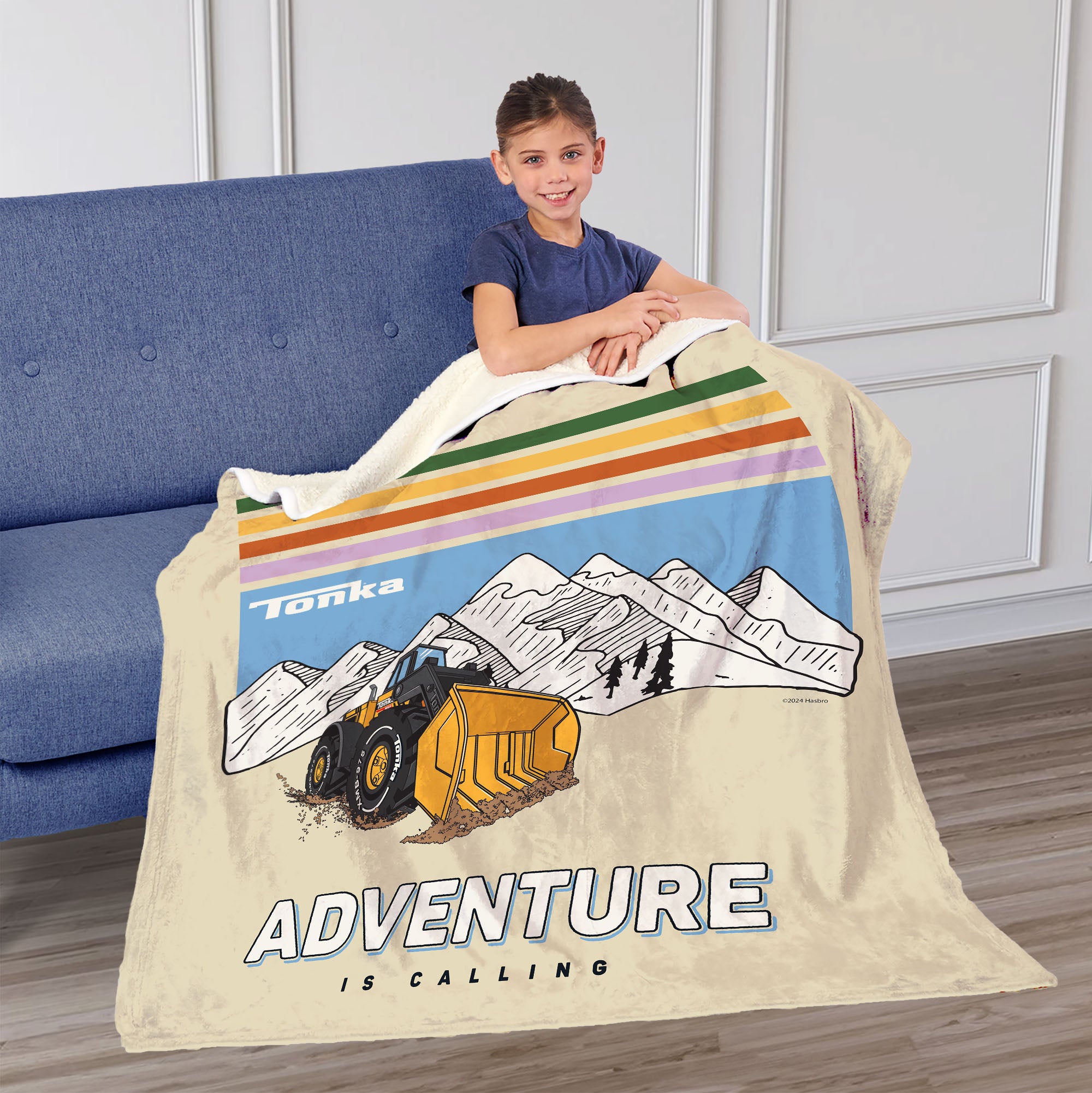 Tonka Hasbro Adventure is Calling Silk Touch Sherpa Throw Blanket 50X60 Inches