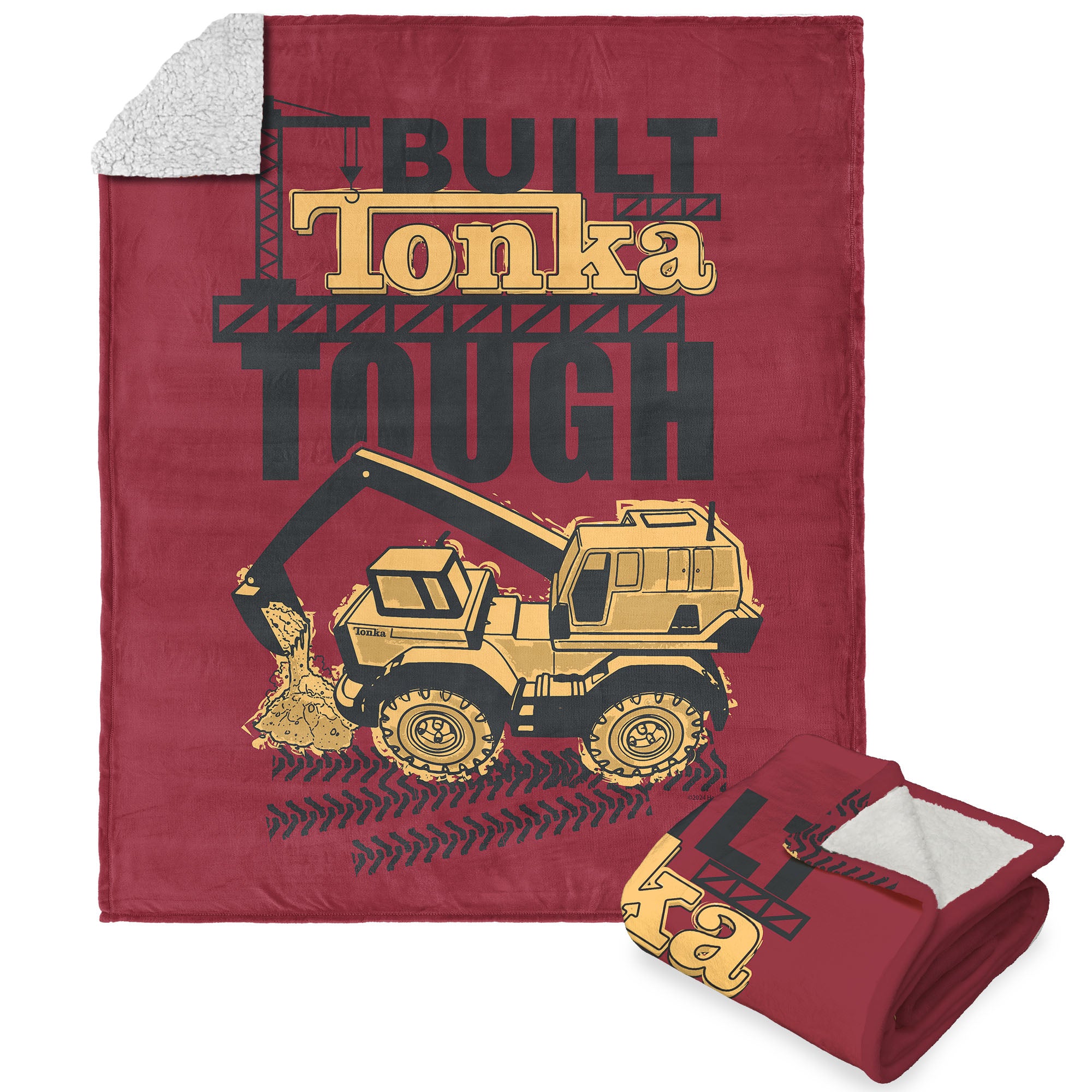 Tonka Hasbro Tonka Tough Silk Touch Sherpa Throw Blanket 50X60 Inches