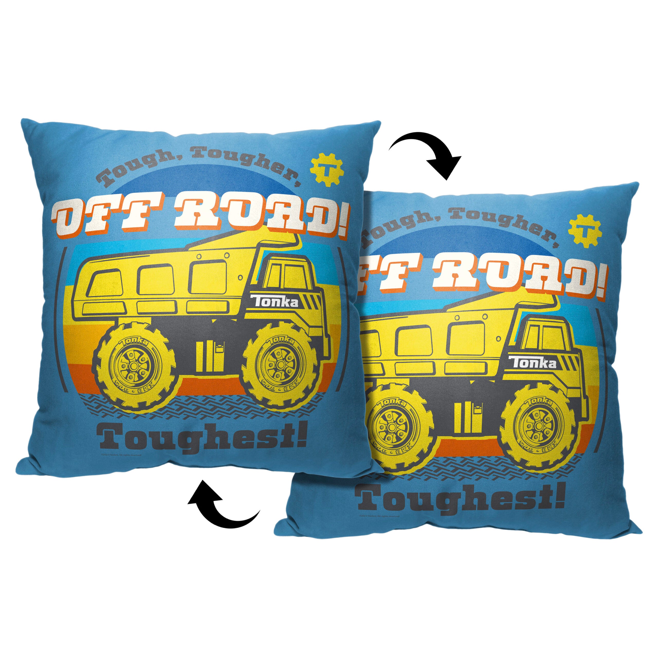 Hasbro Tonka Tough Tougher Toughest Throw Pillow 18x18 Inches