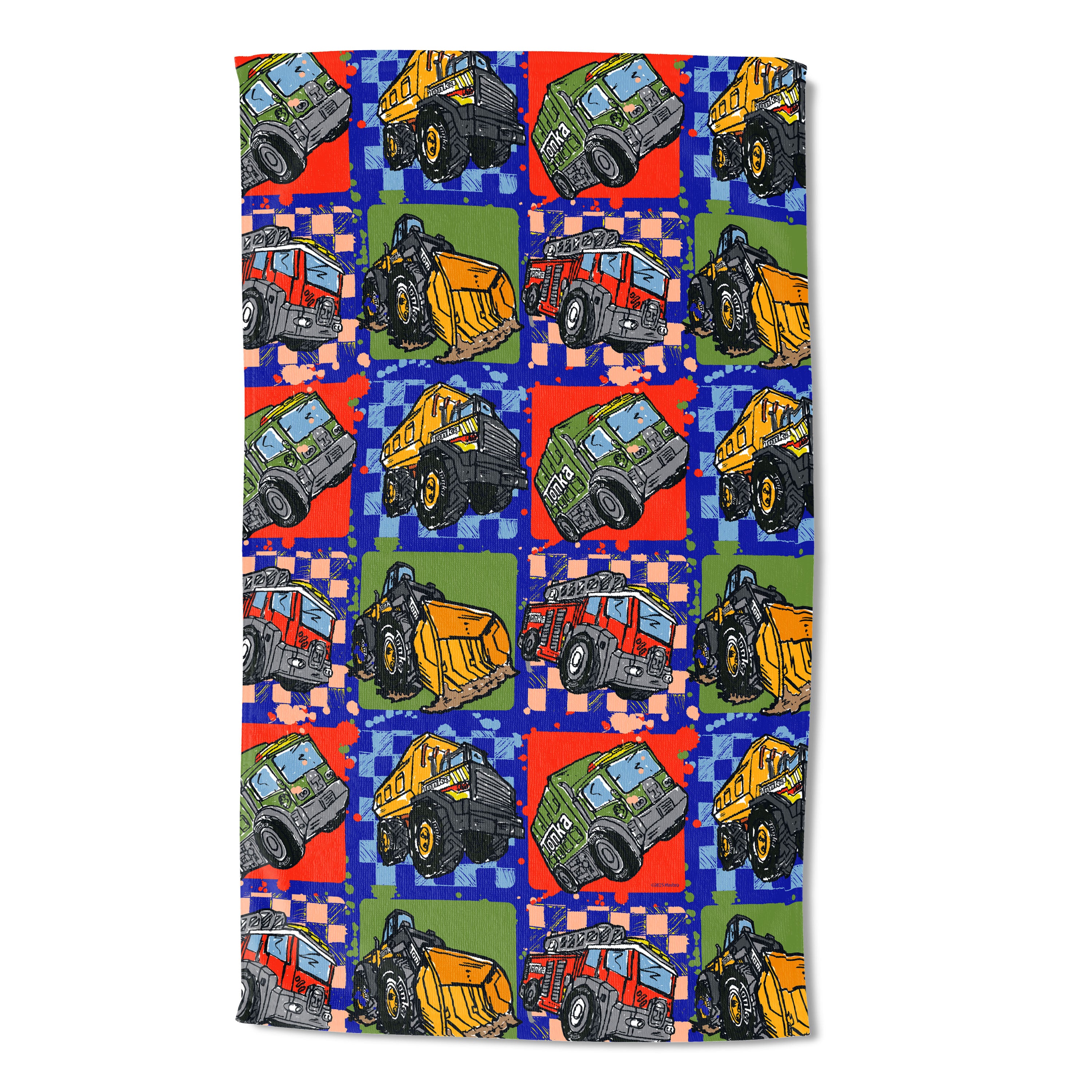 Hasbro Tonka Truck Pattern Sand Free Beach Towel 35x60 inches