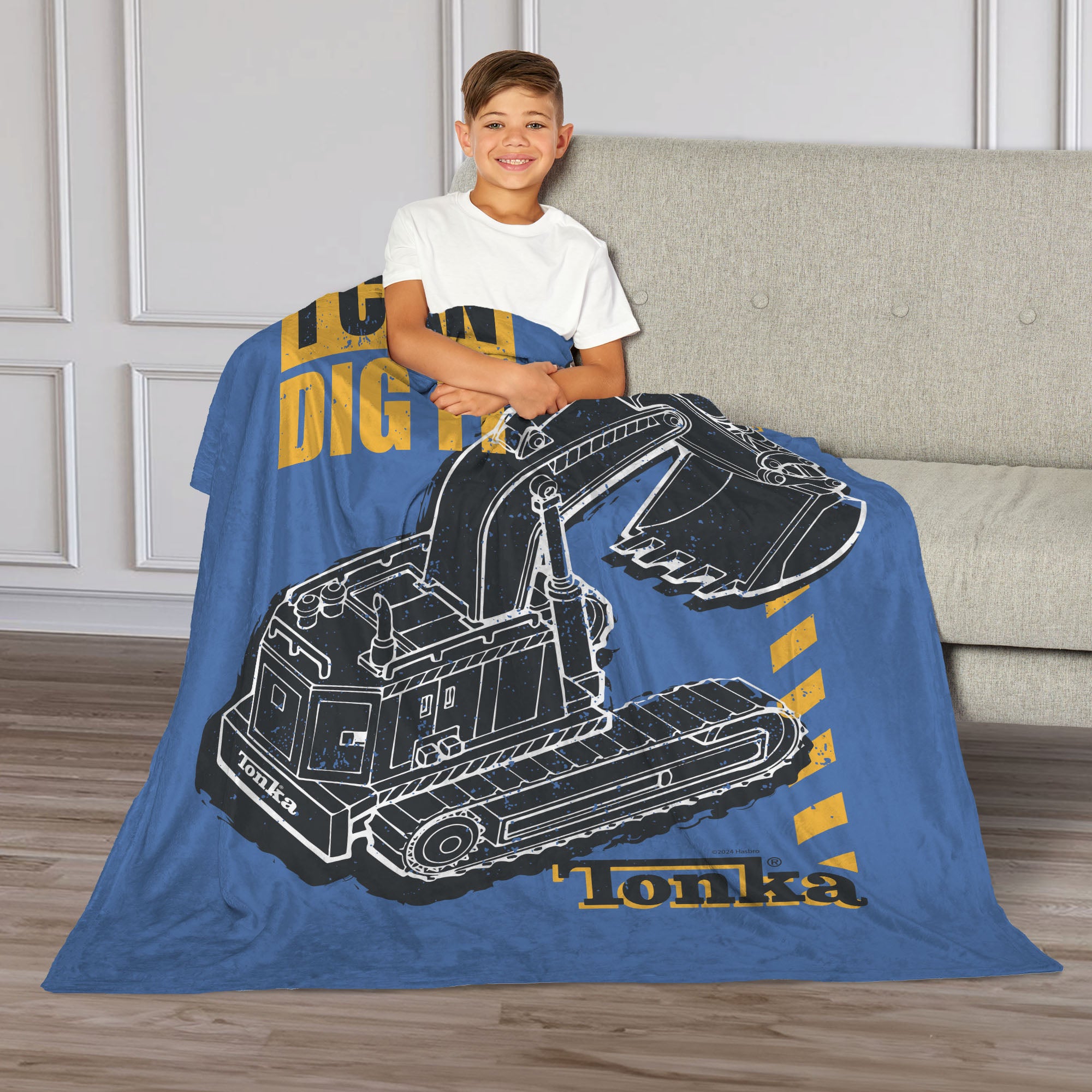 Tonka Hasbro I Can Dig It Tonka Silk Touch Throw Blanket 40x50 Inches