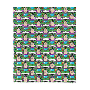 Disney Pixar Toy Story 5 Buzz Repeat Silk Touch Throw Blanket 50x60 inches