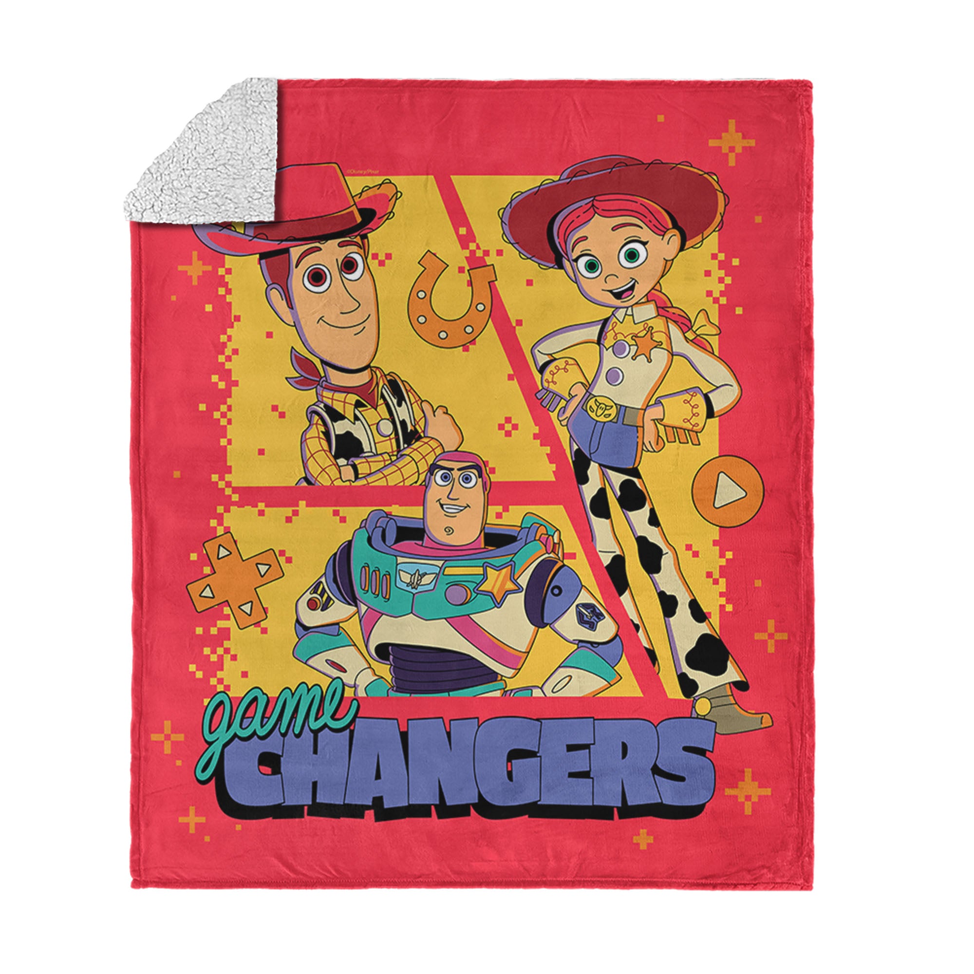 Disney Pixar Toy Story 5 Game Changers Silk Touch Sherpa Throw Blanket 50x60 inches