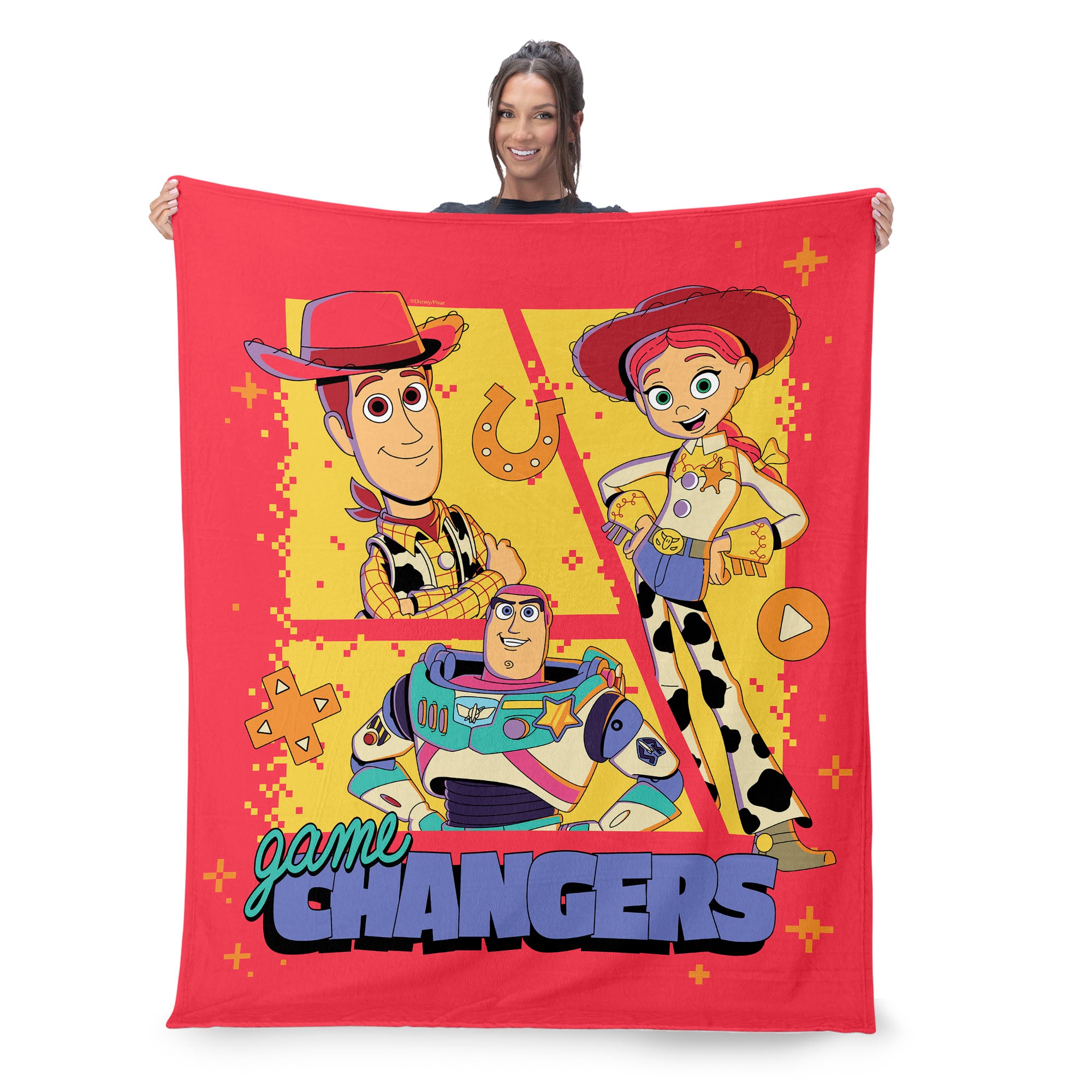 Disney Pixar Toy Story 5 Game Changers Silk Touch Sherpa Throw Blanket 50x60 inches