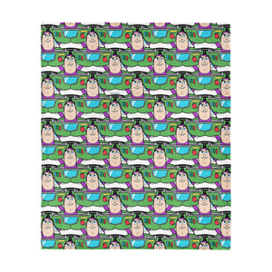 Disney Pixar Toy Story 5 Buzz Repeat Silk Touch Throw Blanket 60×80 inches