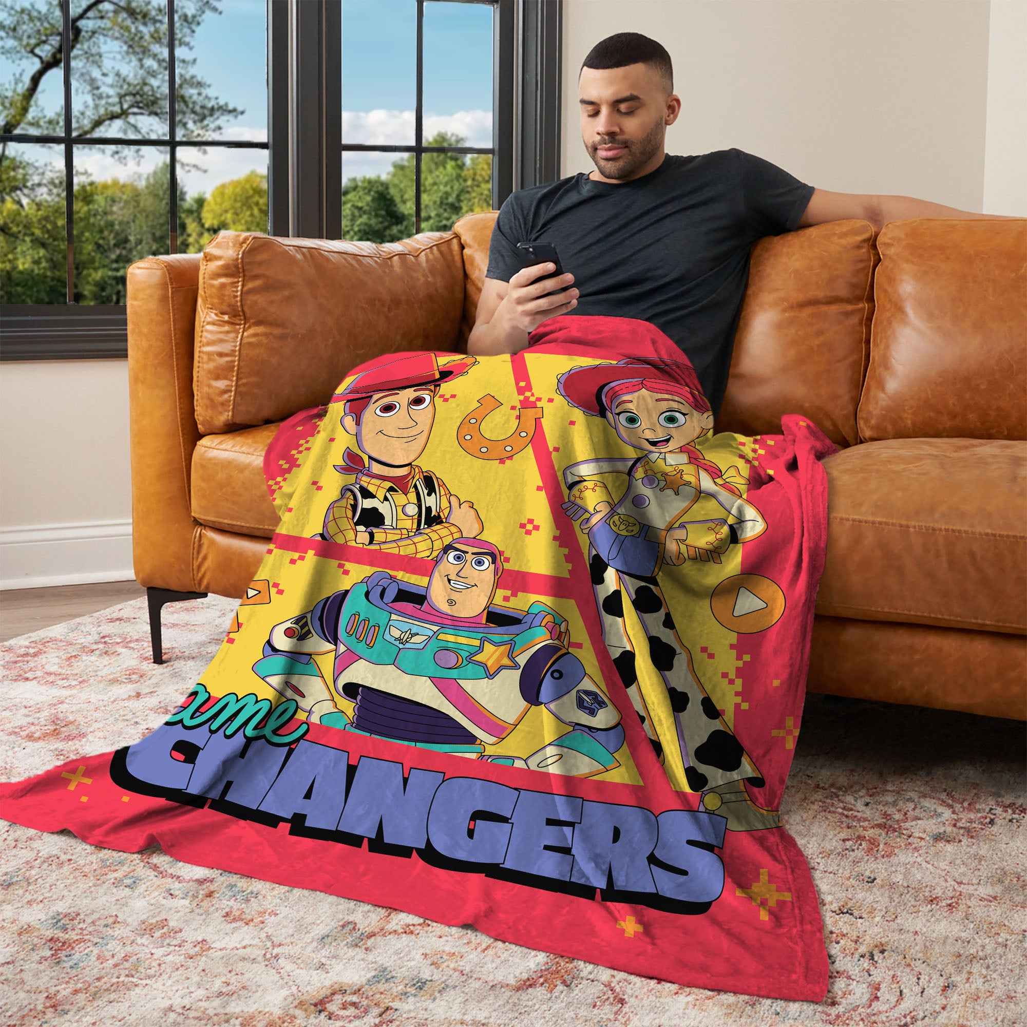 Disney Pixar Toy Story 5 Game Changers Silk Touch Throw Blanket 60x80 inches