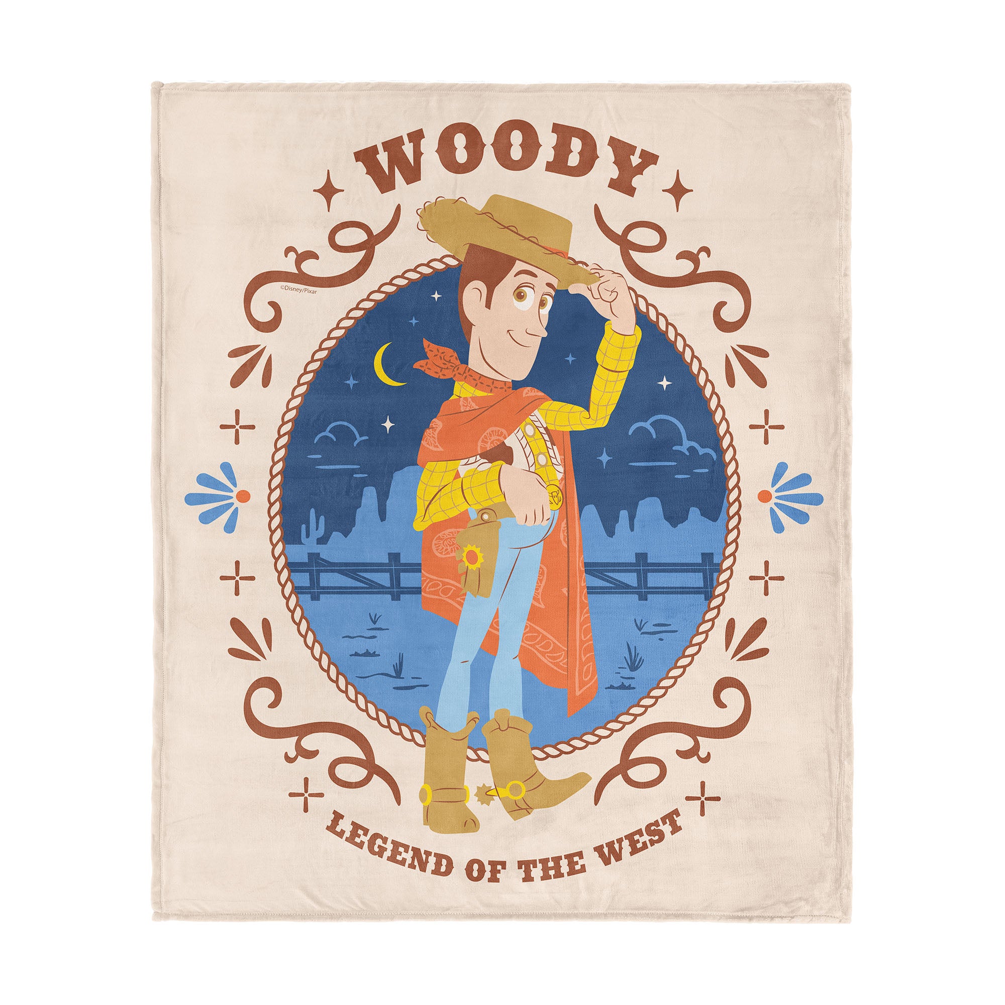 Disney Pixar Toy Story 5 Legend Of The West Silk Touch Throw Blanket 60x80 inches