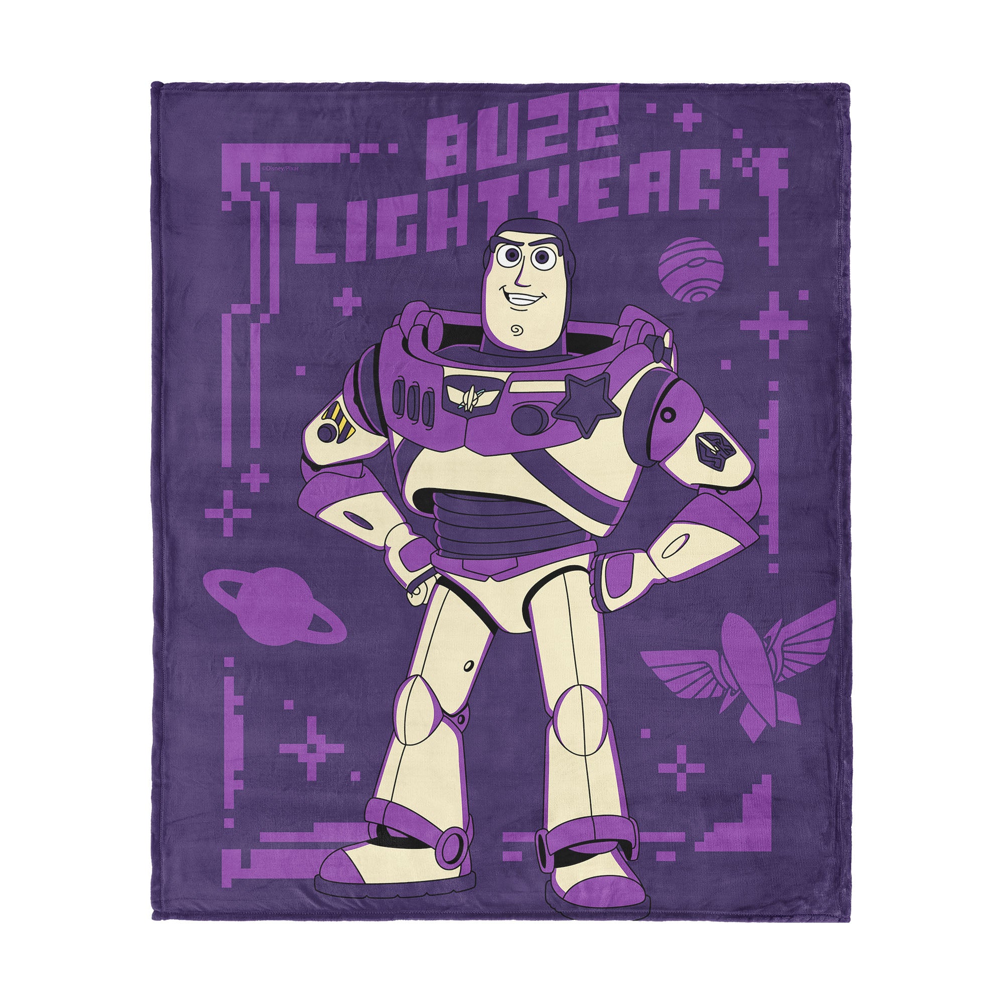 Disney Pixar Toy Story 5 Pixel Buzz Silk Touch Throw Blanket 60x80 inches