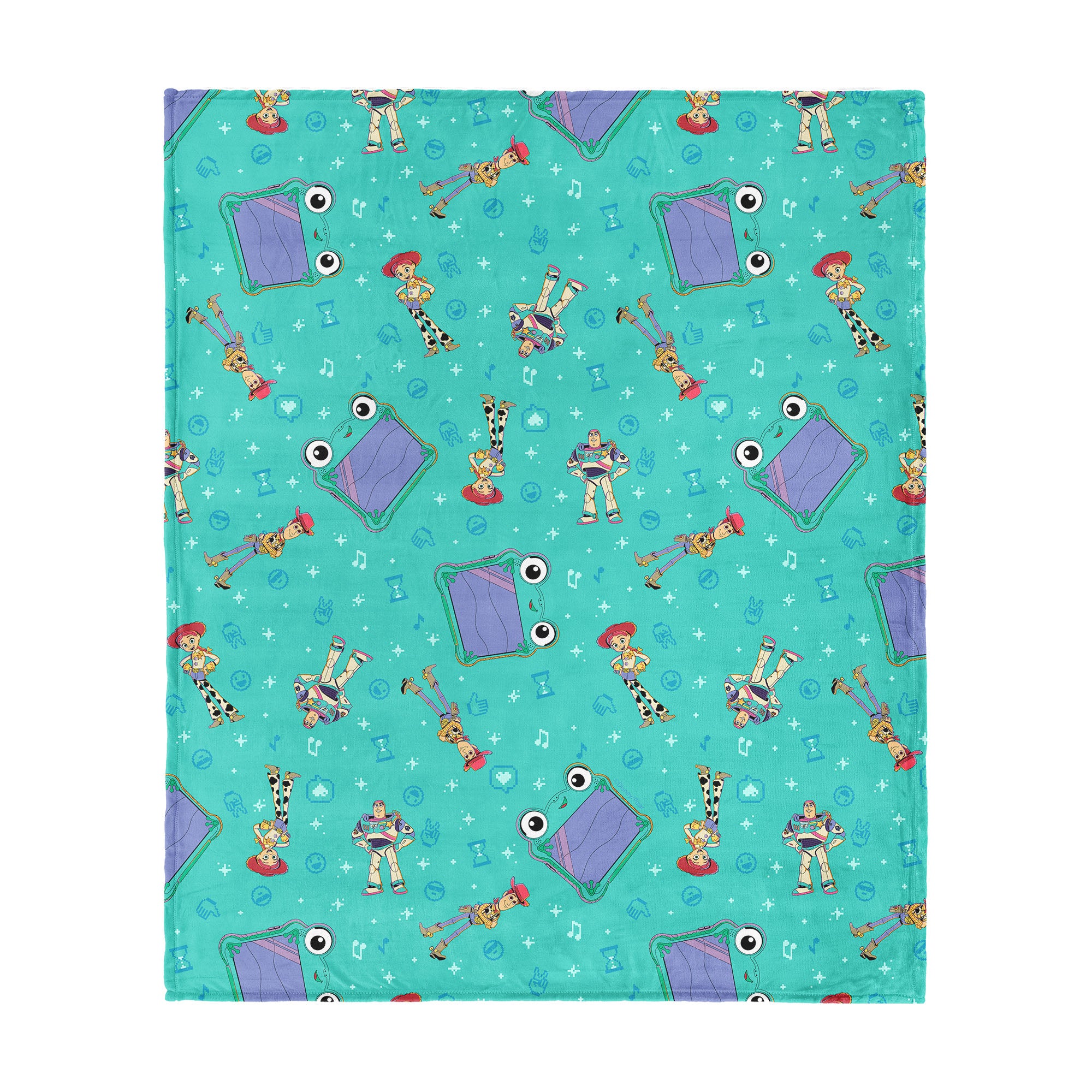 Disney Pixar Toy Story 5 Tablet Pattern Silk Touch Throw Blanket 60x80 inches