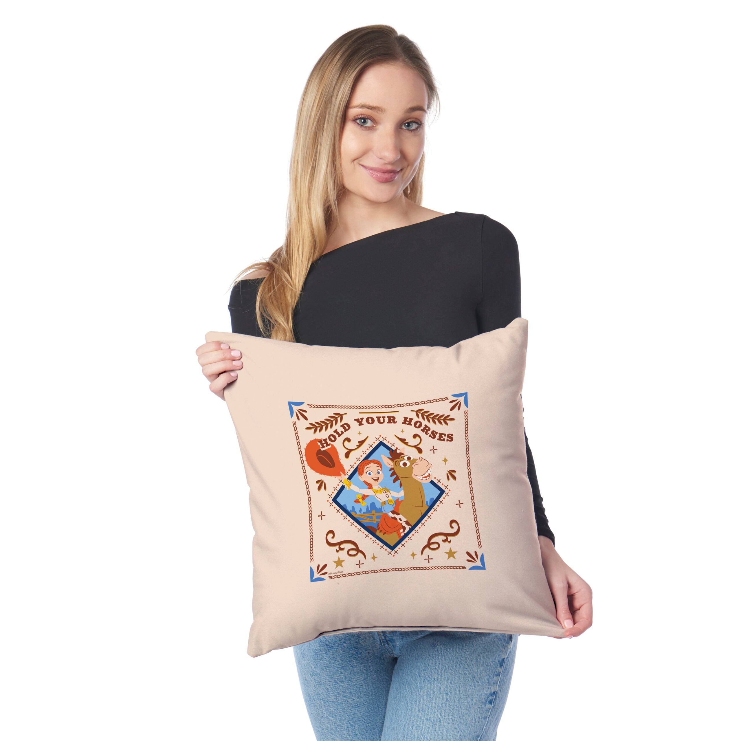 Disney Pixar Toy Story 5 Hold Your Horses Throw Pillow 18x18 inches