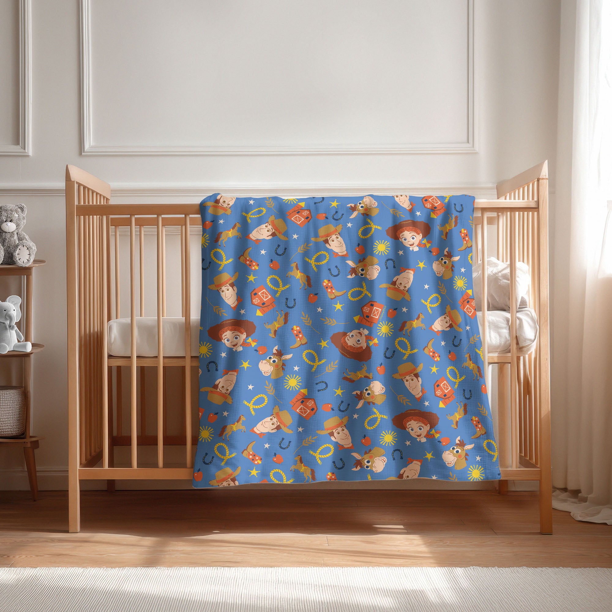 Disney Pixar Toy Story 5 Woody And Friends Swaddle Blanket 40x50 inches