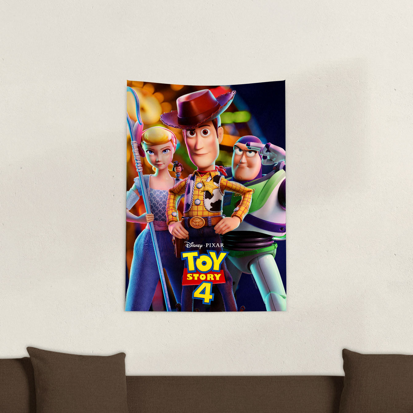 Disney Pixar Toy Story 4 Tapestry Wall Hanging 24x36 inches