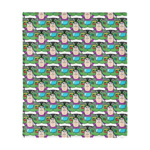 Disney Pixar Toy Story 5 Buzz Repeat Silk Touch Throw Blanket 40x50 inches