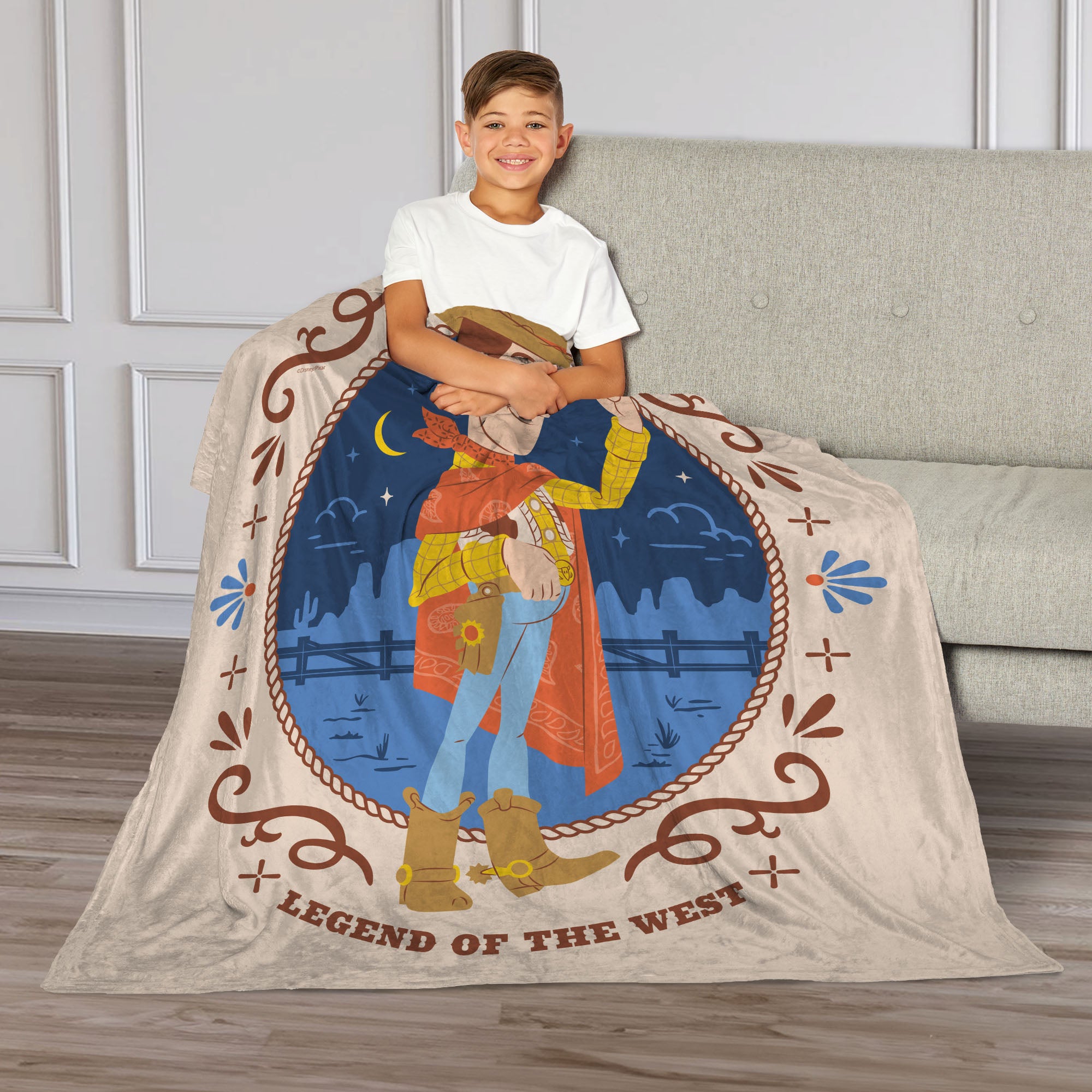 Disney Pixar Toy Story 5 Legend Of The West Silk Touch Throw Blanket 40x50 inches