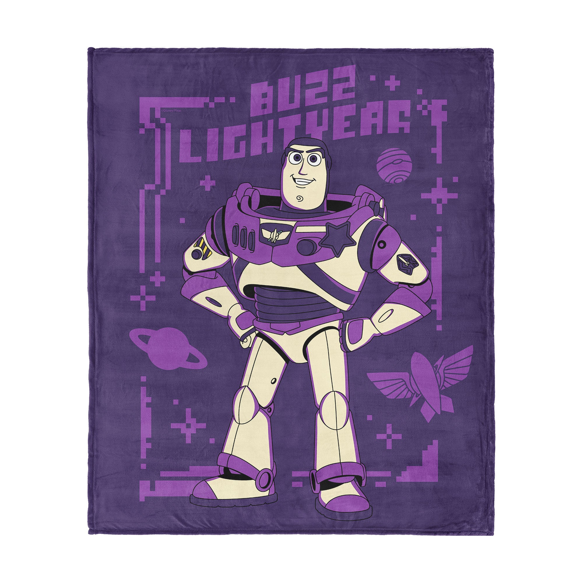 Disney Pixar Toy Story 5 Pixel Buzz Silk Touch Throw Blanket 40x50 inches