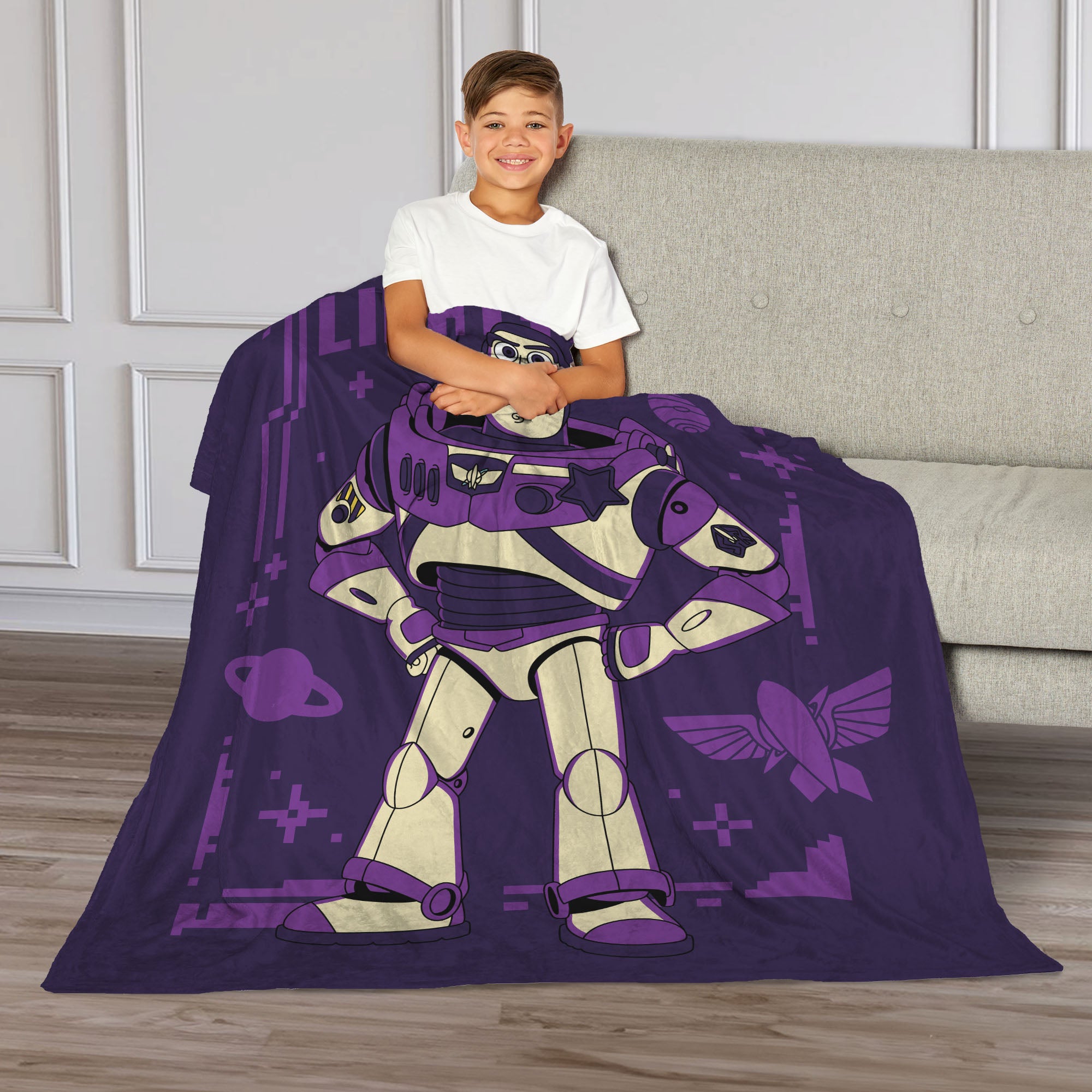 Disney Pixar Toy Story 5 Pixel Buzz Silk Touch Throw Blanket 40x50 inches