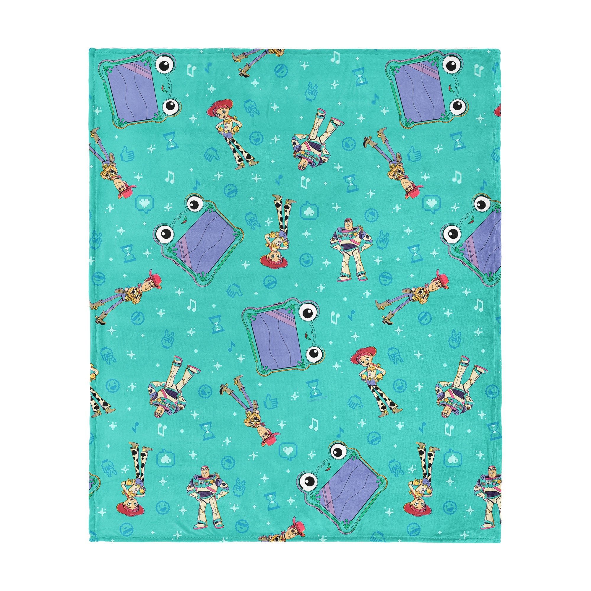 Disney Pixar Toy Story 5 Tablet Pattern Silk Touch Throw Blanket 40x50 inches