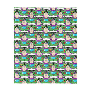 Disney Pixar Toy Story 5 Buzz Repeat Silk Touch Throw Blanket 46x60 inches