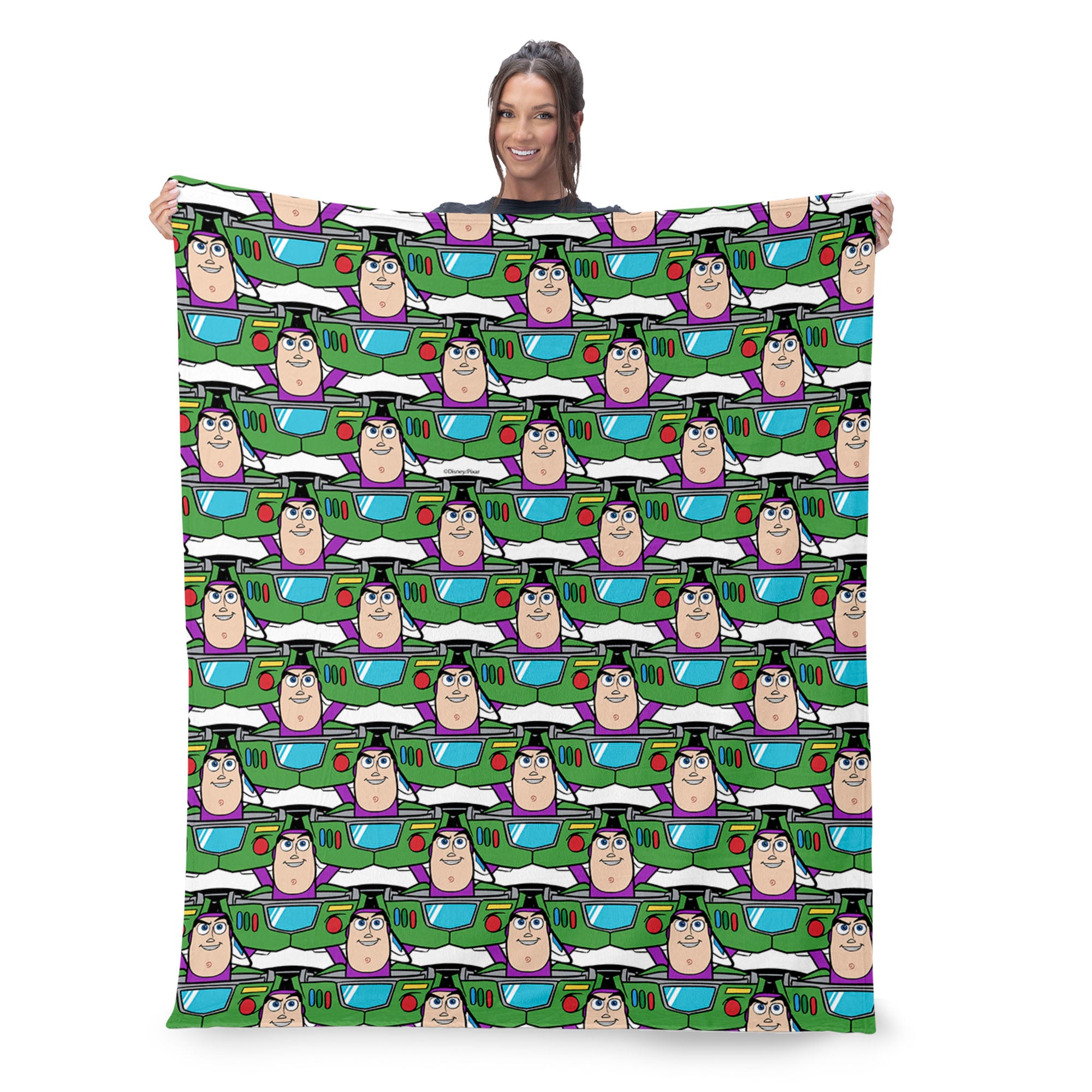 Disney Pixar Toy Story 5 Buzz Repeat Silk Touch Throw Blanket 46x60 inches
