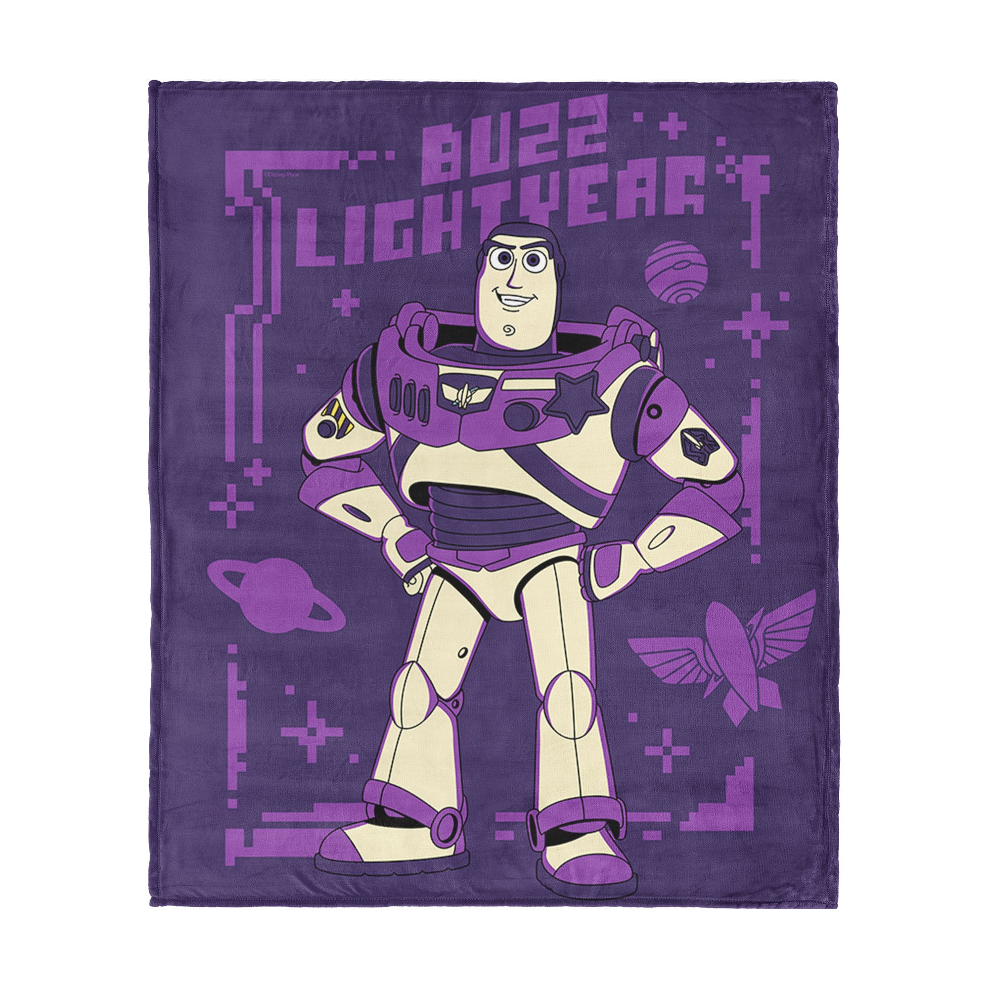 Disney Pixar Toy Story 5 Pixel Buzz Silk Touch Throw Blanket 46×60 inches