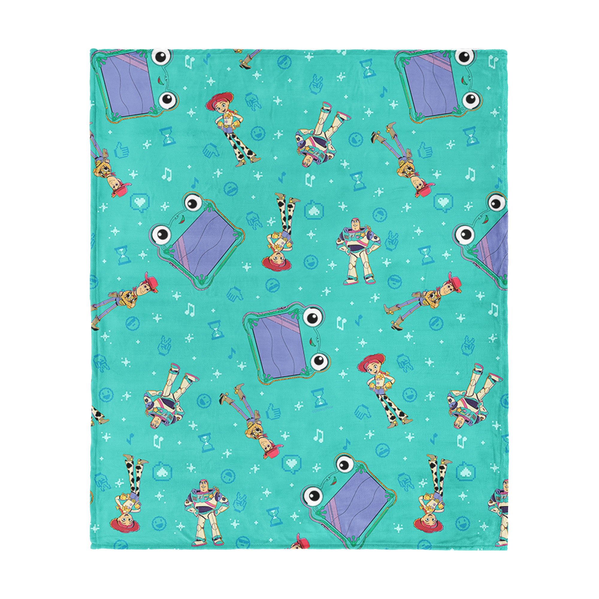 Disney Pixar Toy Story 5 Tablet Pattern Silk Touch Throw Blanket 46x60 inches