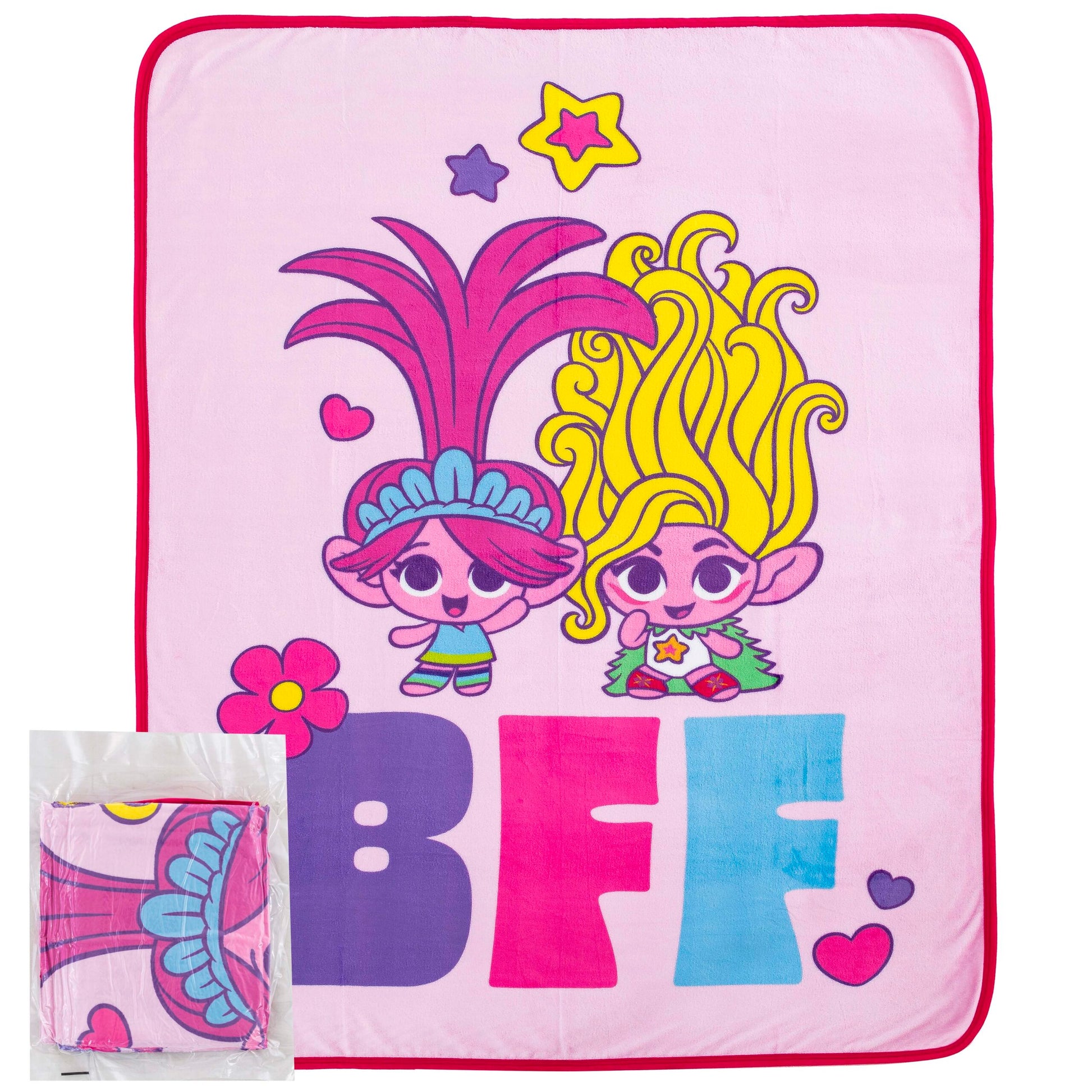 Dreamworks Trolls Tiny Besties SP Cloud Throw Blanket 46x60