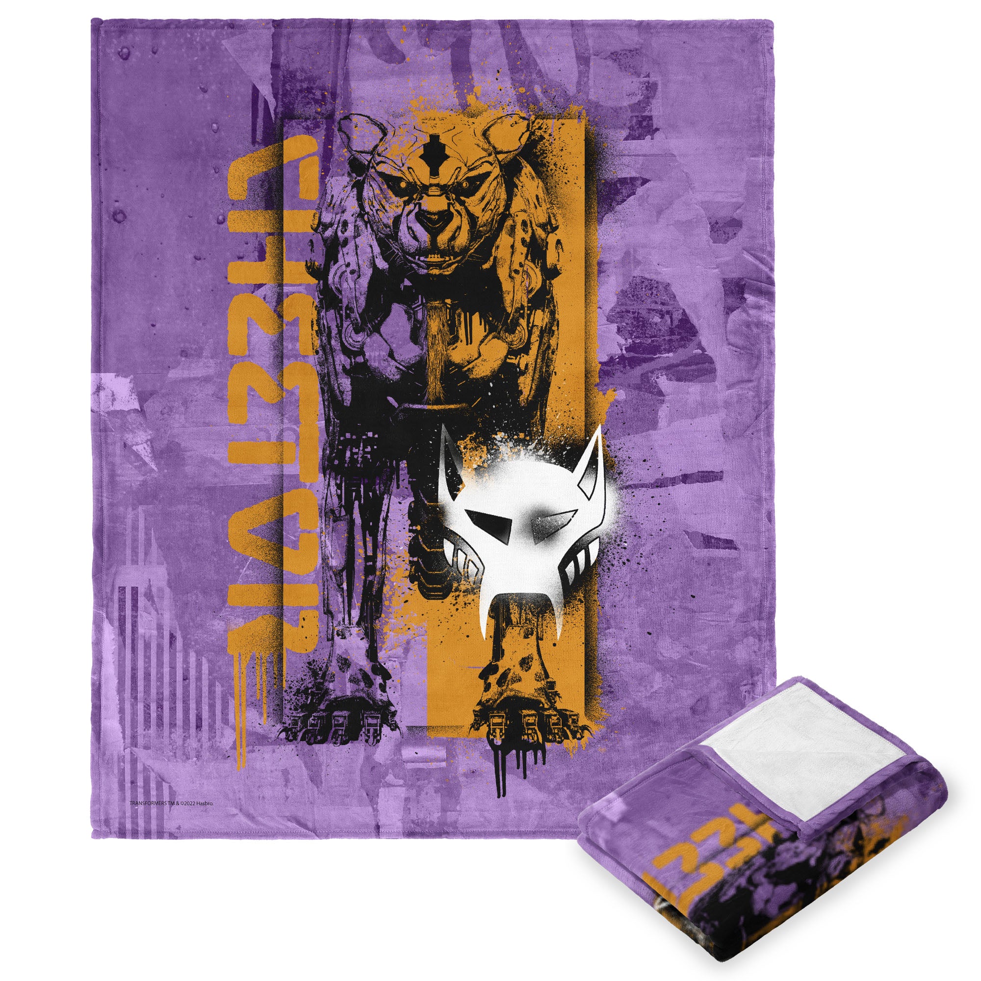 Hasbro Transformers: Rise Of The Beasts Graffiti Cheetor Silk Touch Throw Blanket 50x60 Inches