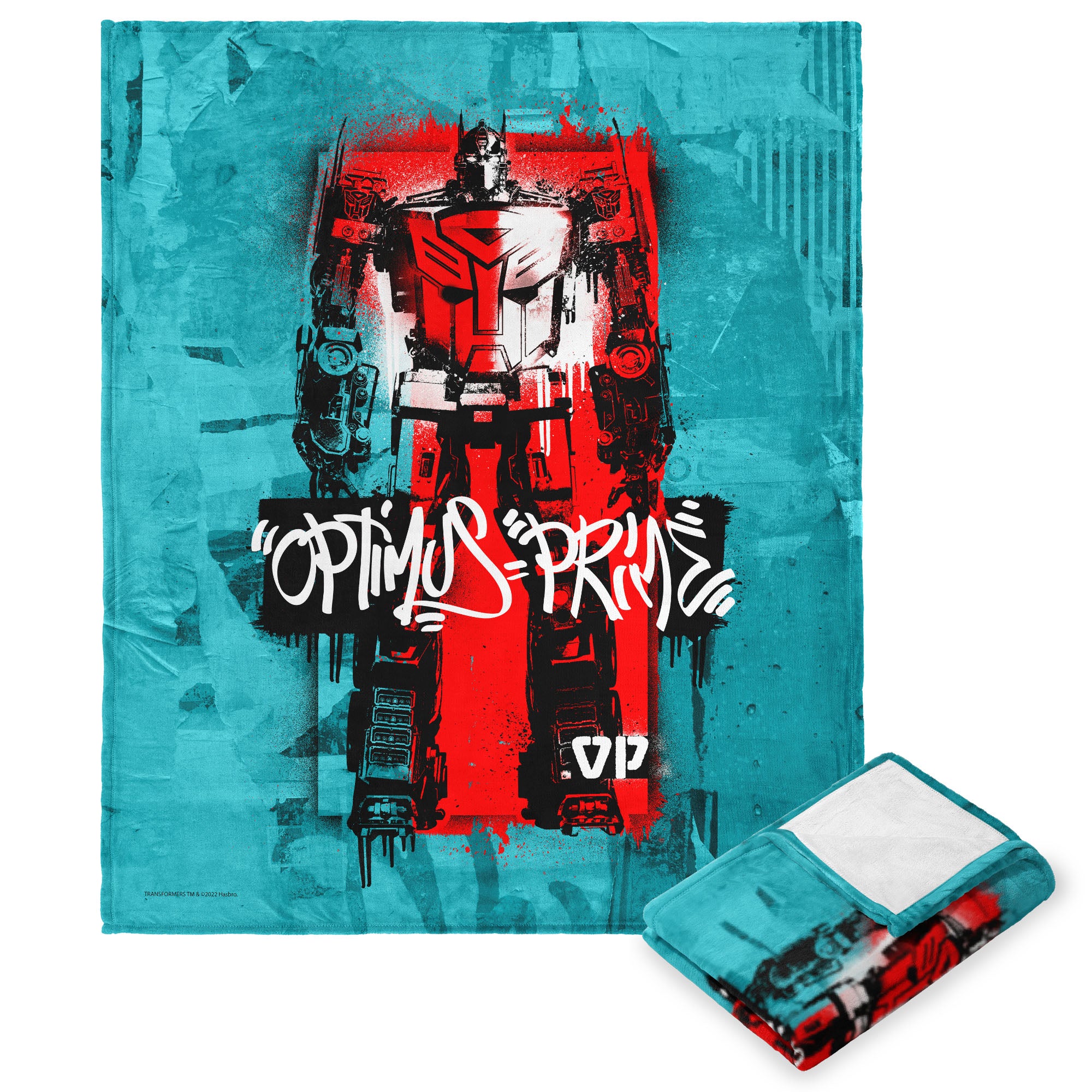 Hasbro Transformers: Rise Of The Beasts Graffiti Optimus Silk Touch Throw Blanket 50x60 Inches