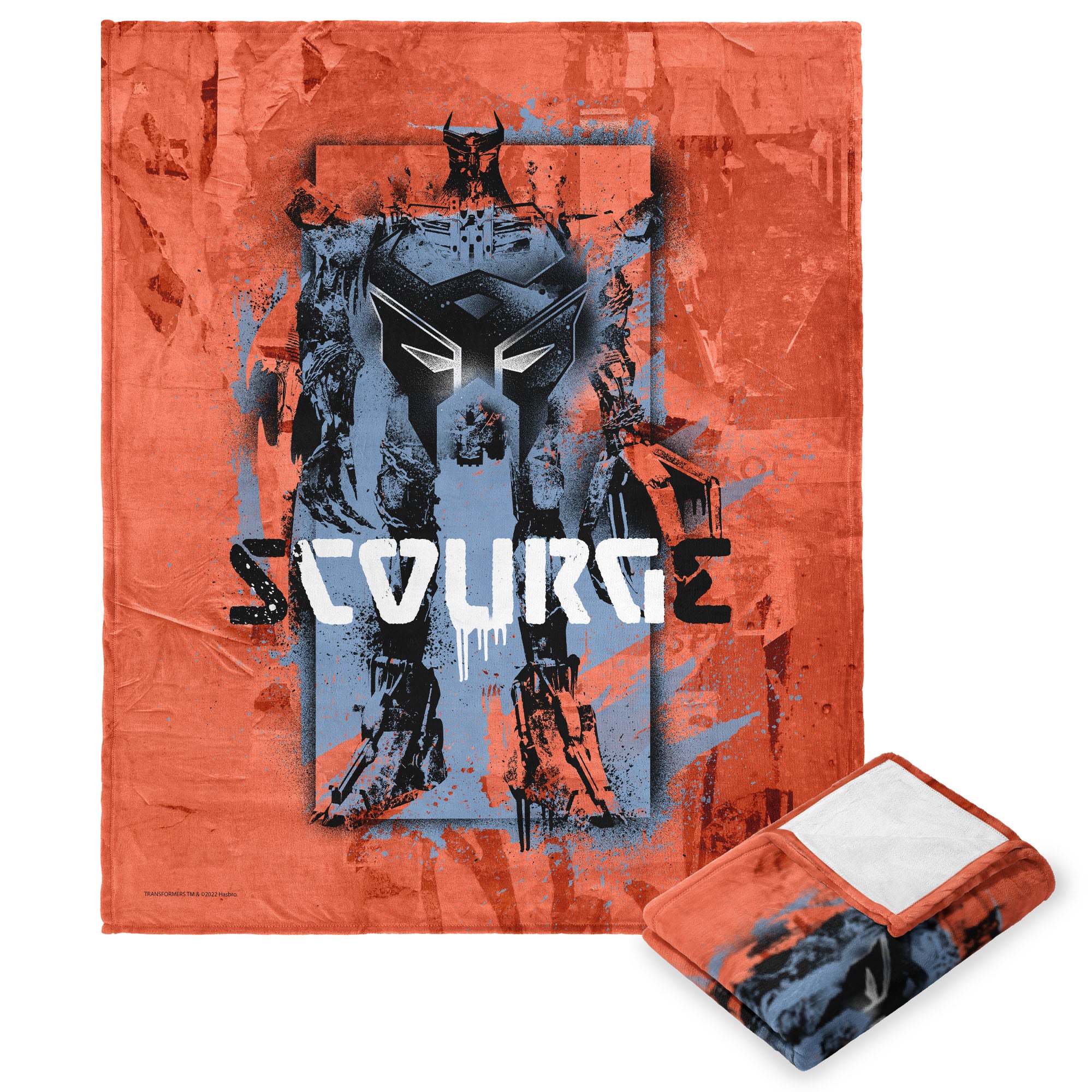 Hasbro Transformers: Rise Of The Beasts Graffiti Scourge Silk Touch Throw Blanket 50x60 Inches