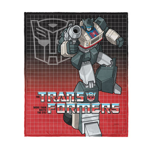 Hasbro Transformers G1 Grid Jazz Silk Touch Throw Blanket 50X60 Inches