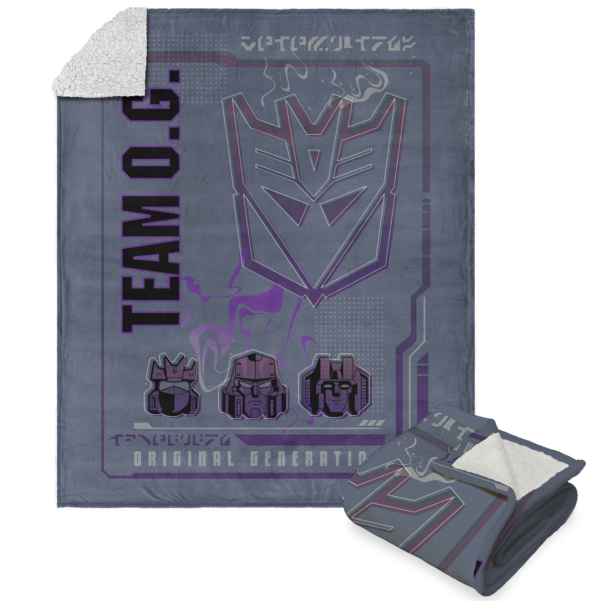 Hasbro Transformers G1 Grid Starscream Silk Touch Sherpa Throw Blanket 50X60 Inches