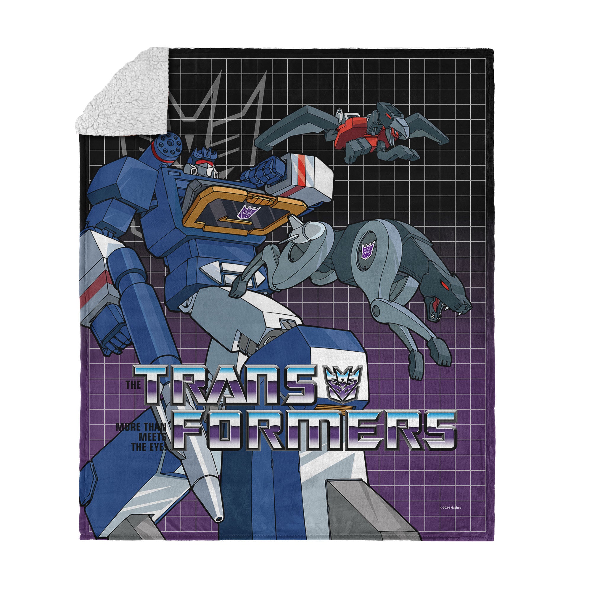 Hasbro Transformers G1 Grid Soundwave Silk Touch Sherpa Throw Blanket