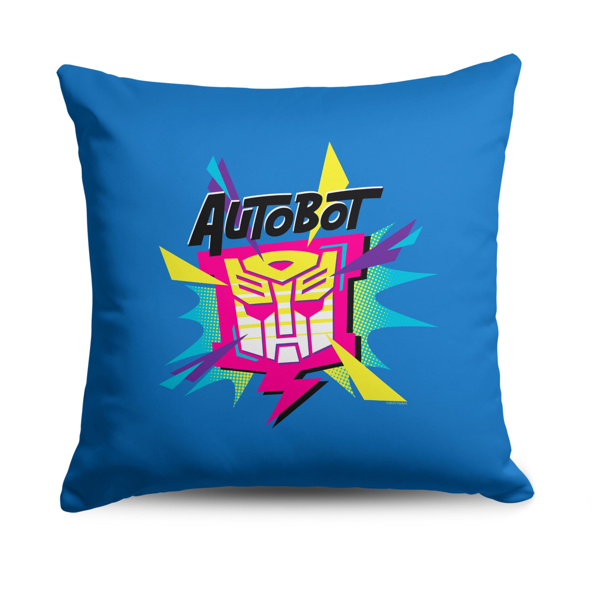 Hasbro Transformers Neon Autobot Throw Pillow 18X18 Inches