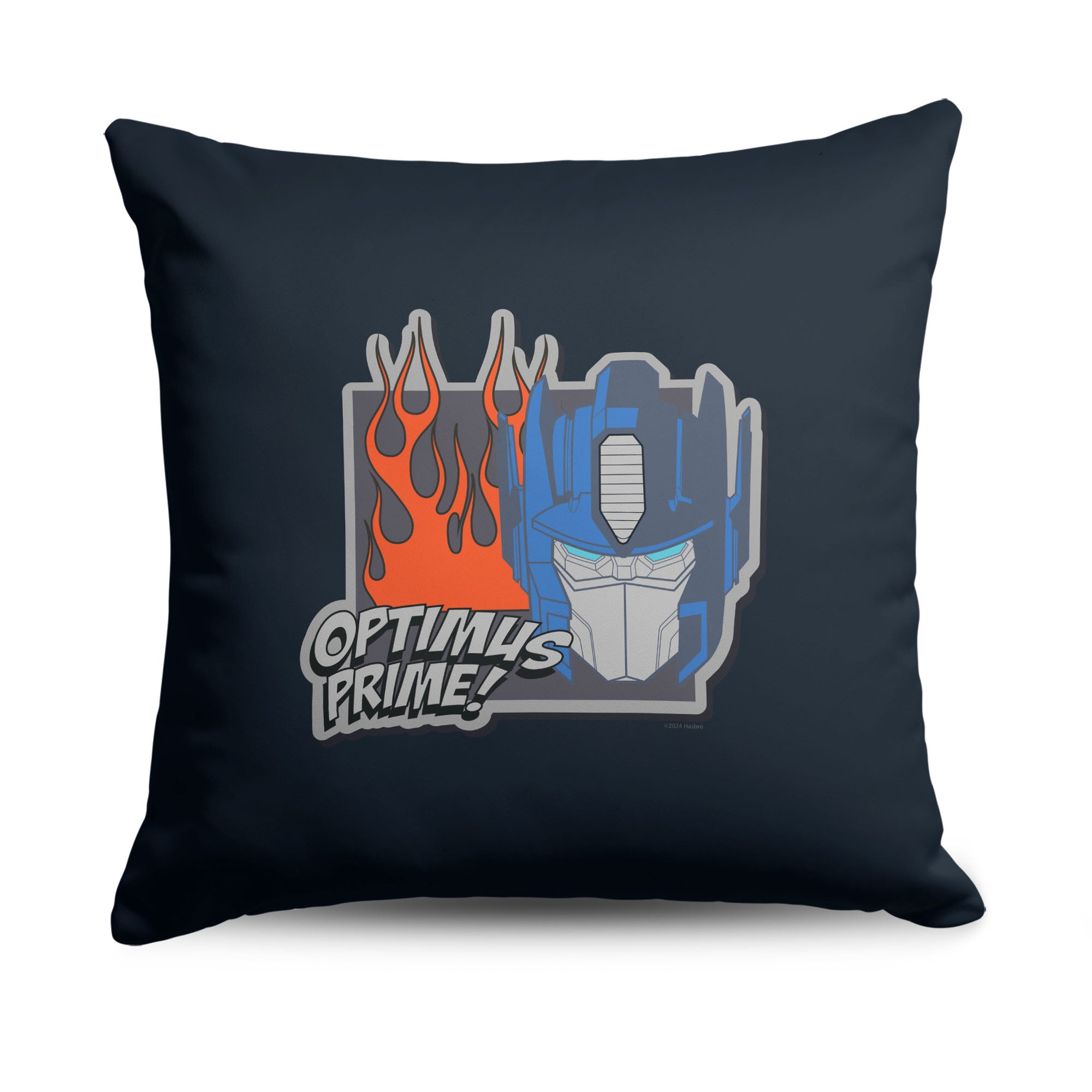 Hasbro Transformers Optimus Prime Flame Throw Pillow 18X18 Inches