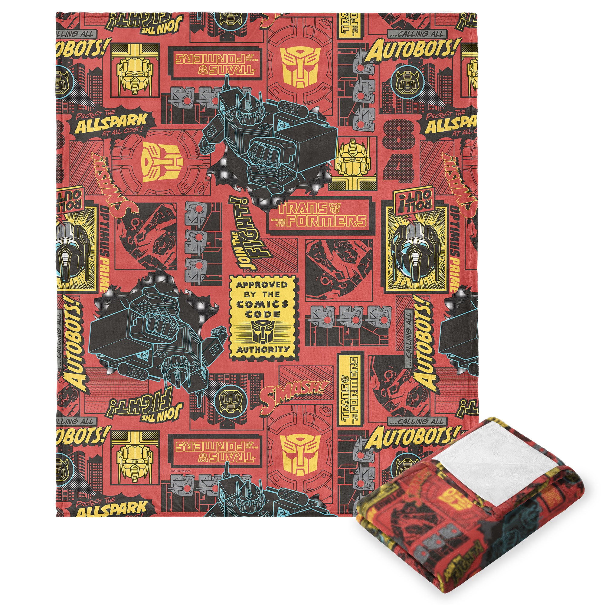 Hasbro Transformers Calling All Autobots Silk Touch Throw Blanket 40x50 Inches